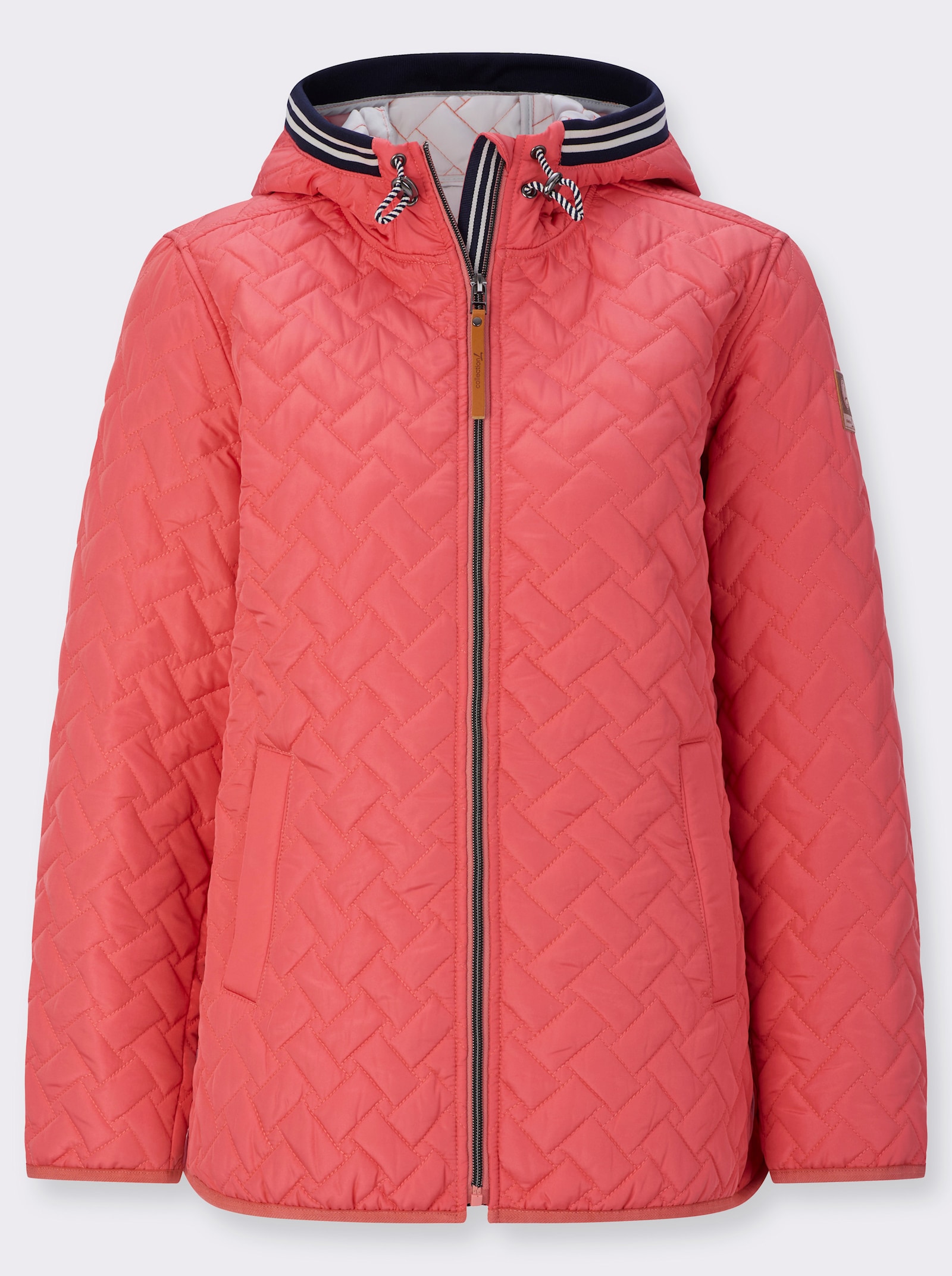 Steppjacke mit Kapuze - grapefruit