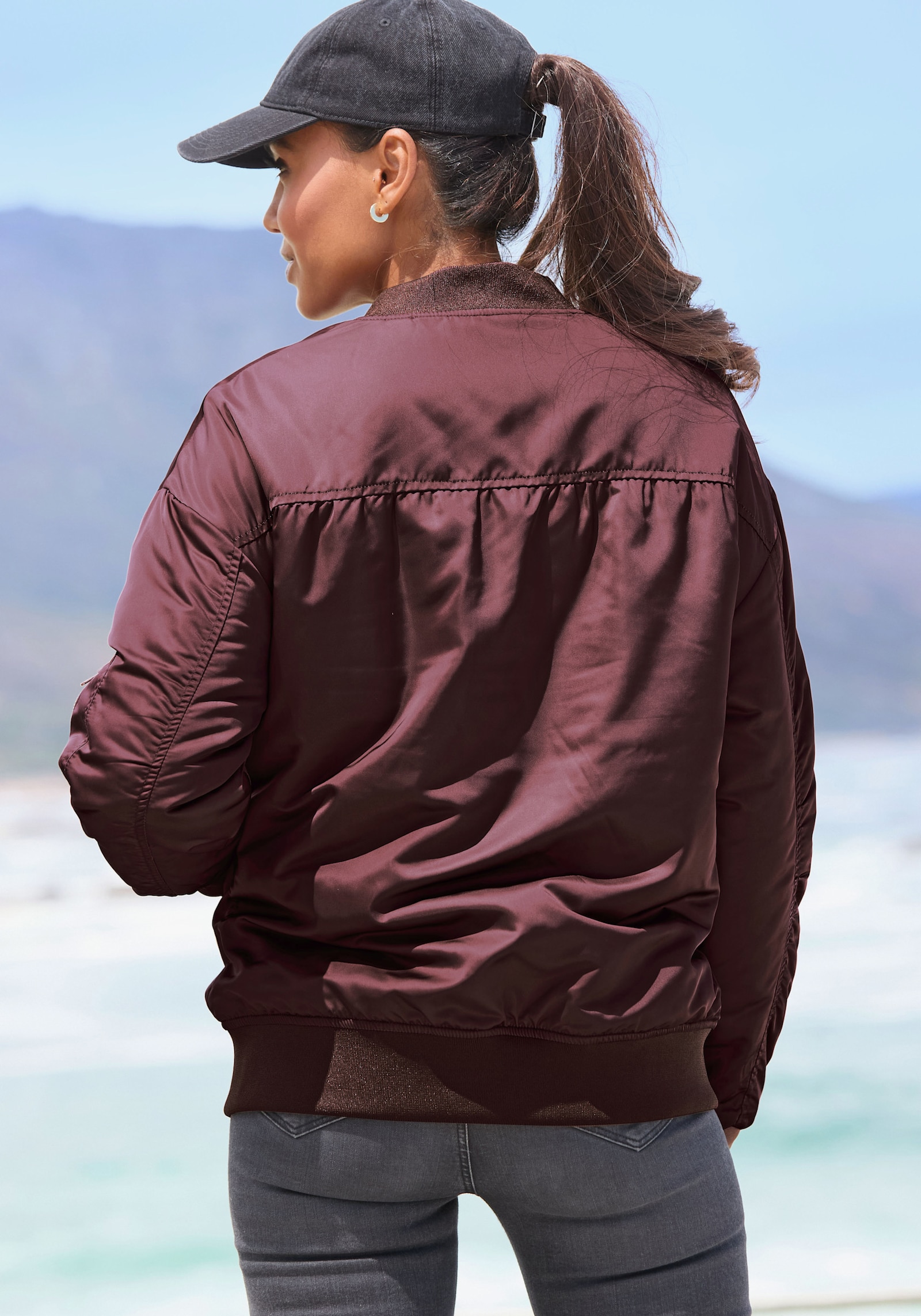 Buffalo Veste réversible - marron foncé-imprimé animal