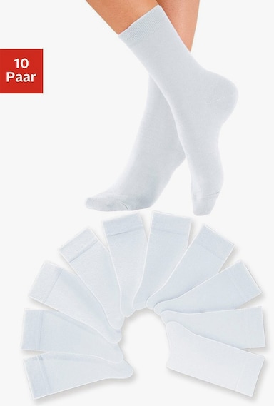 H.I.S Chaussettes - 10x blanc