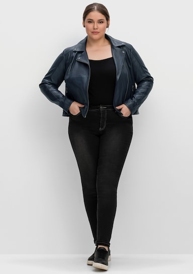 sheego Bikerjacke - nachtblau