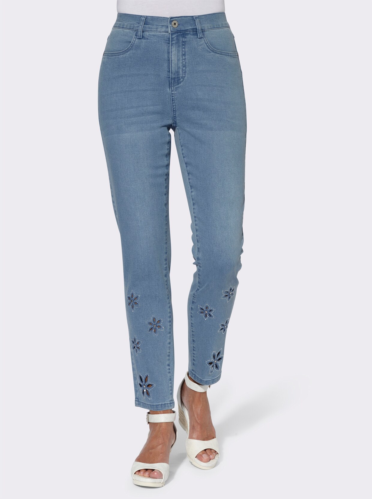 Jeans - blue-bleached