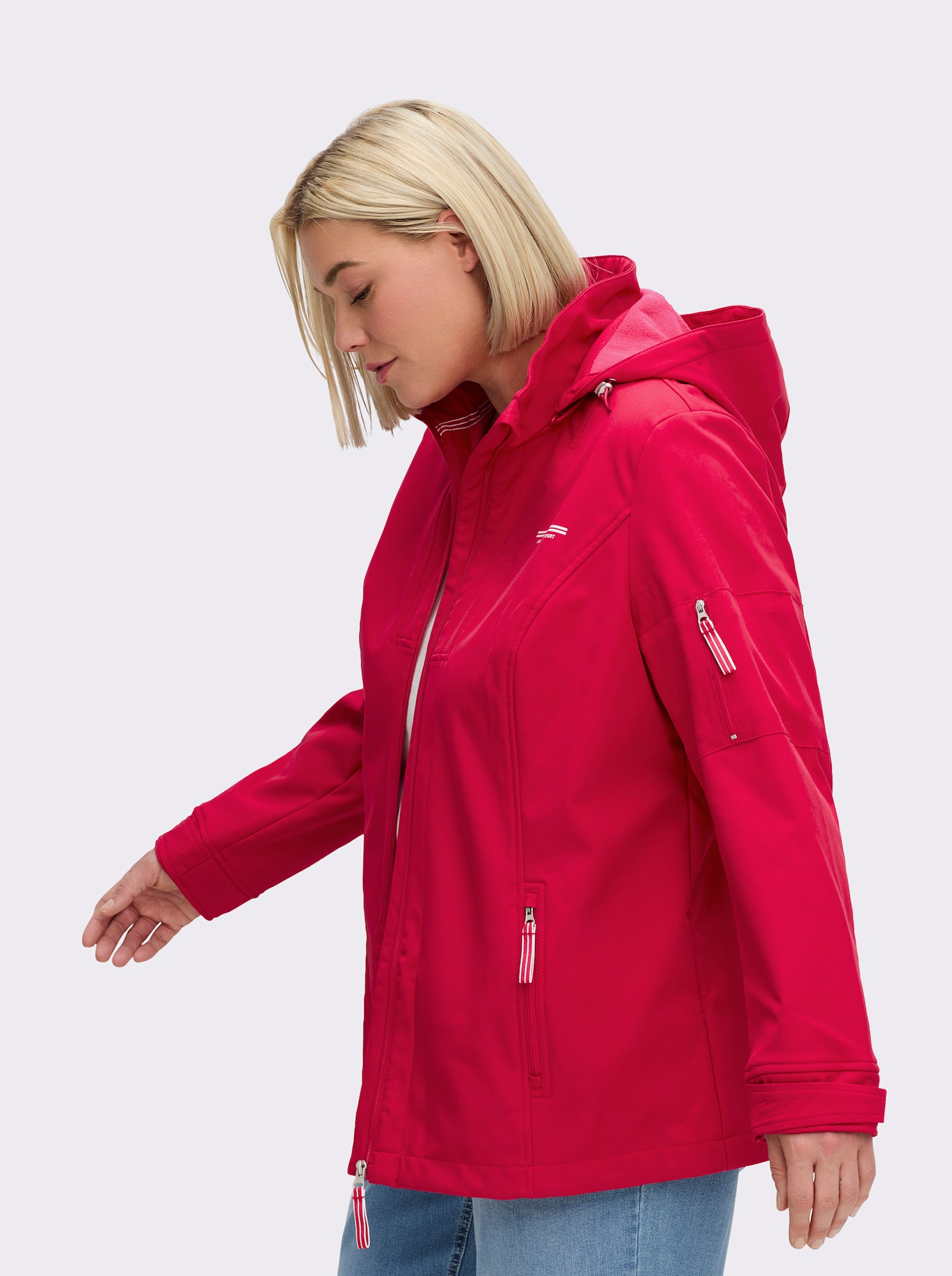 Softshelljacke mit Fleece-Futter - rot