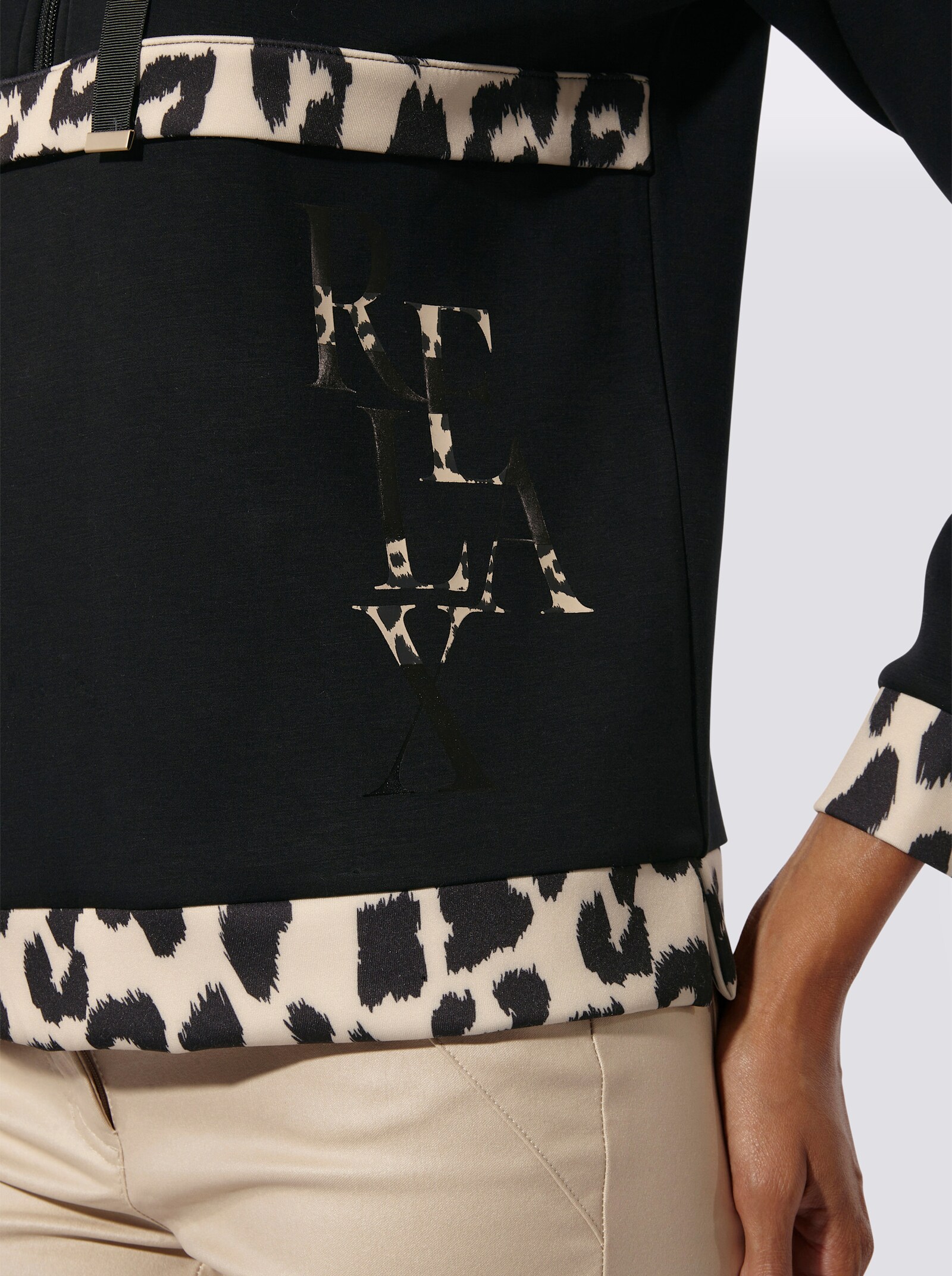 Sweatshirt - schwarz-sand