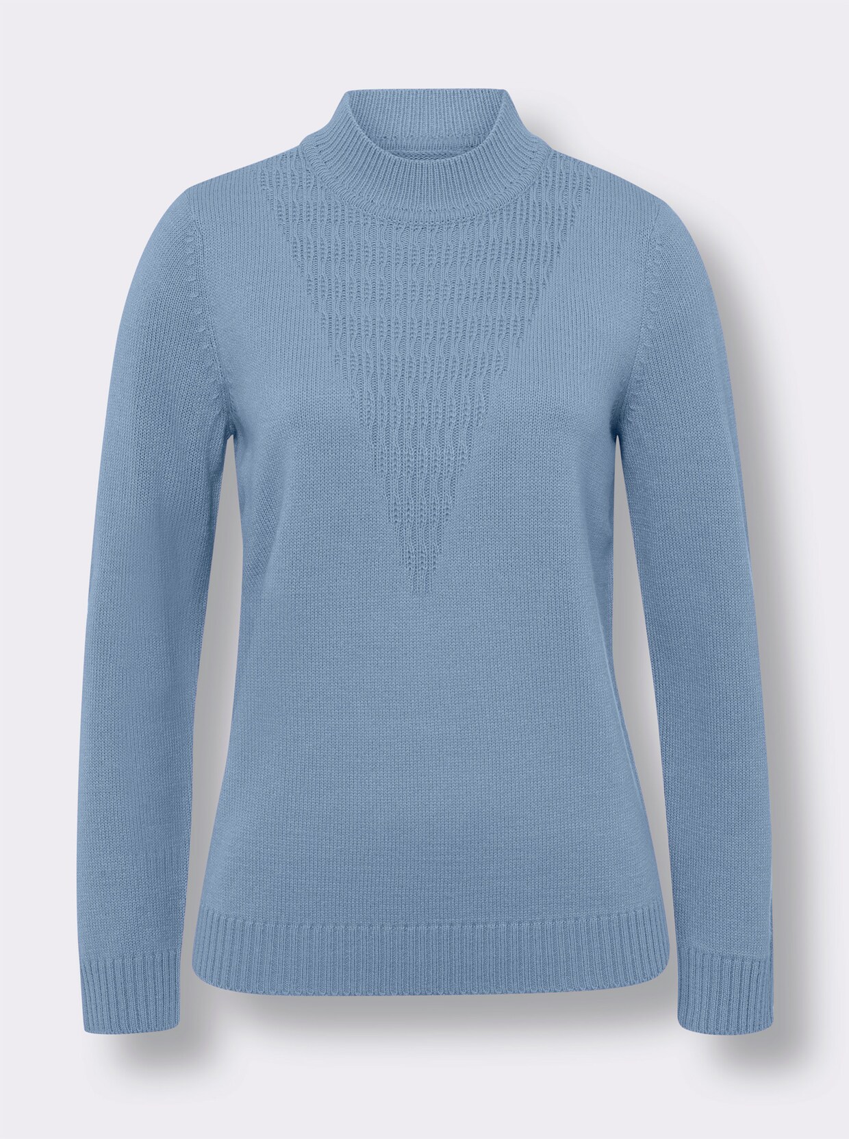 Stehkragenpullover - hellblau