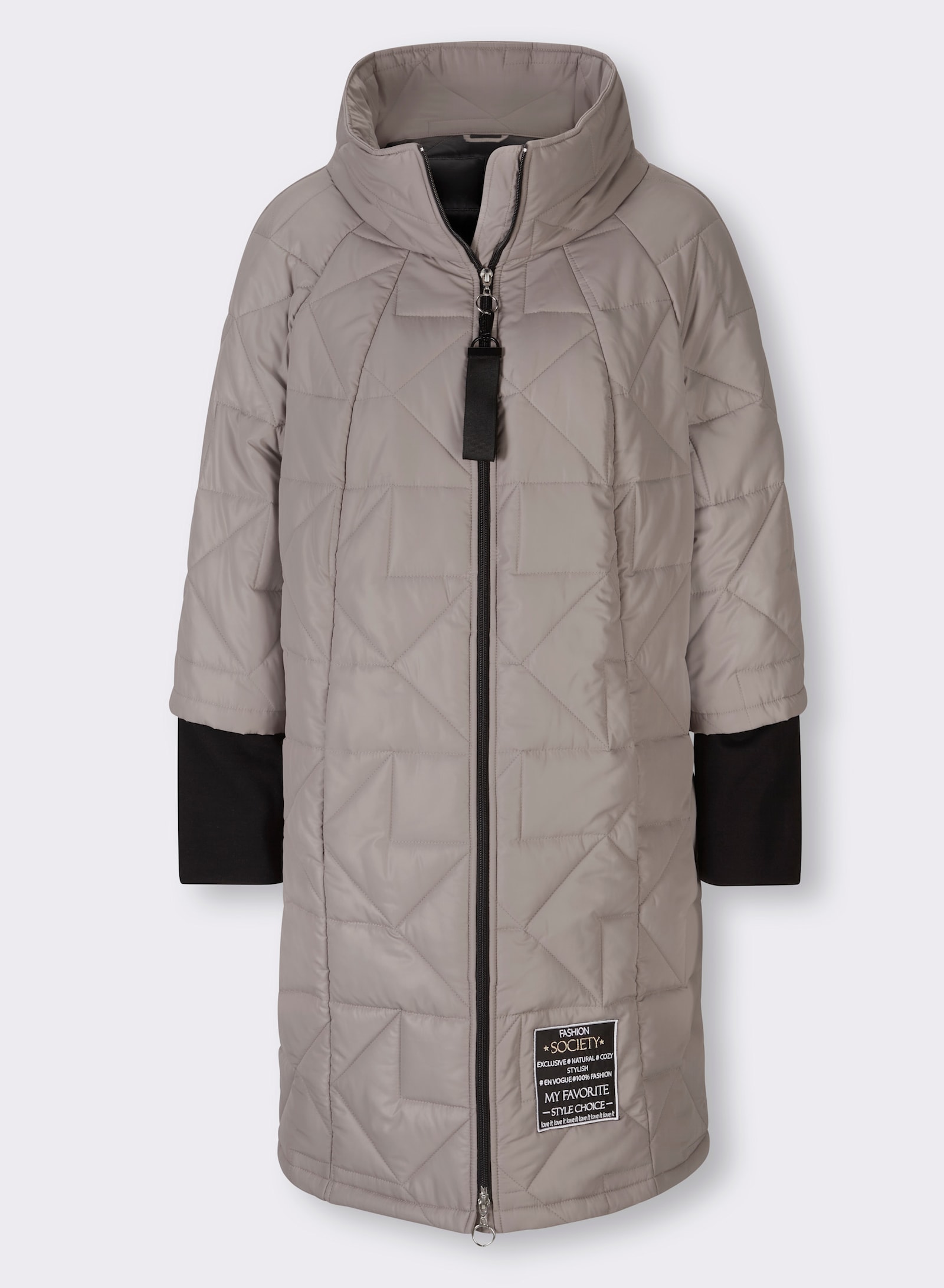 heine Kurzmantel Ärmel mit breiten Stretch-Bündchen - taupe