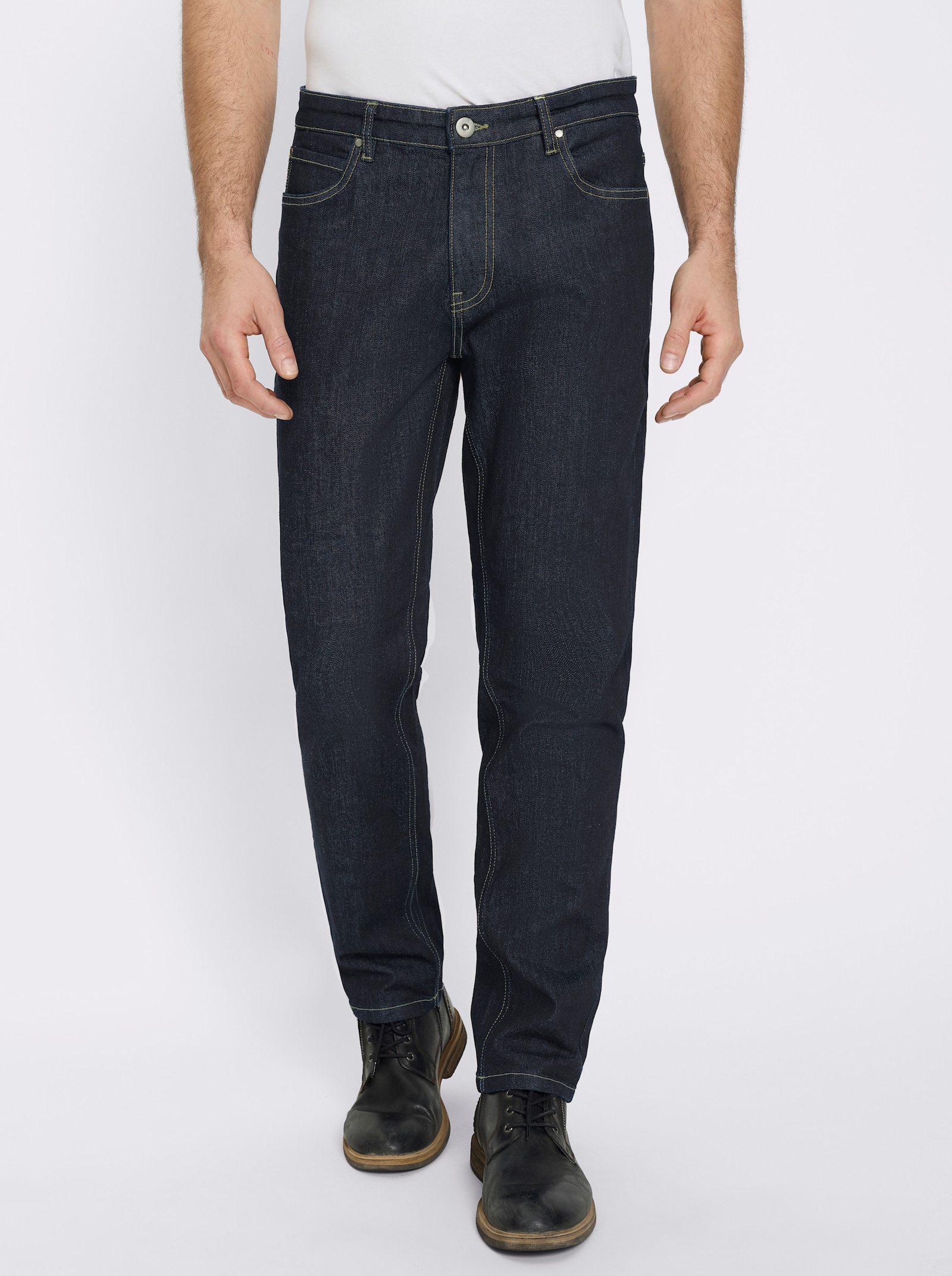 Marco Donati Jeans mit Kontrastnähten - dark blue denim
