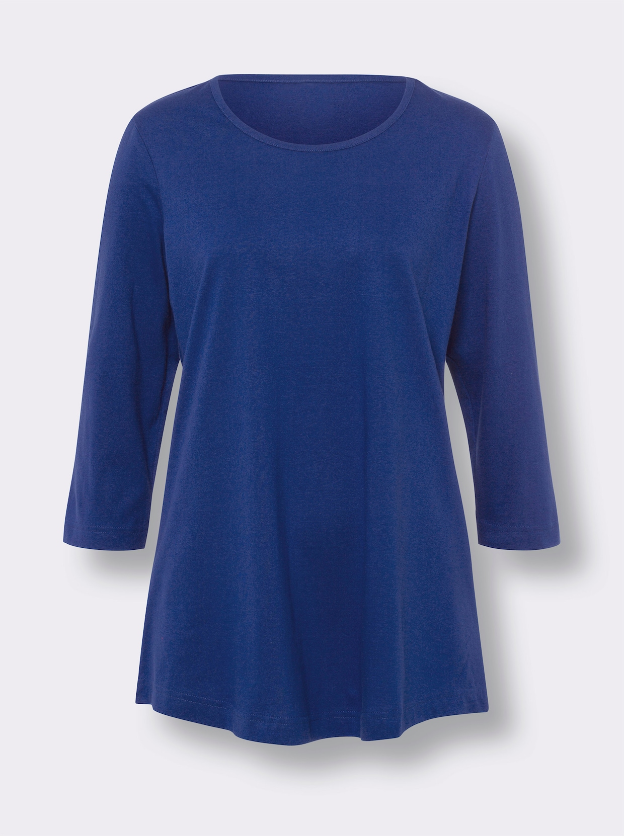 Longshirt - royalblau + pink