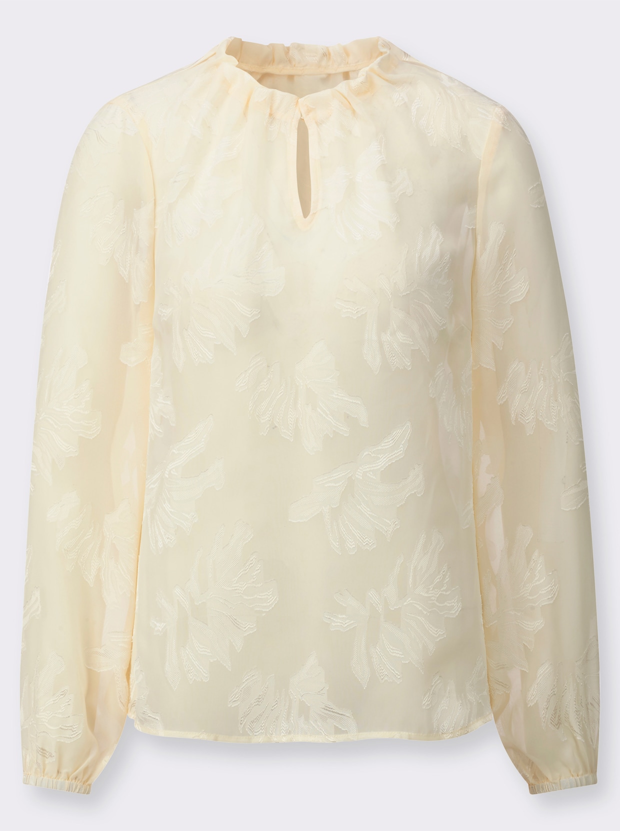 Langarm-Bluse - champagner