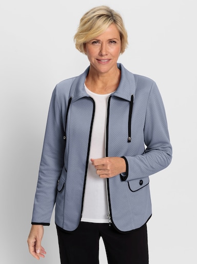 Jersey blazer - duivenblauw