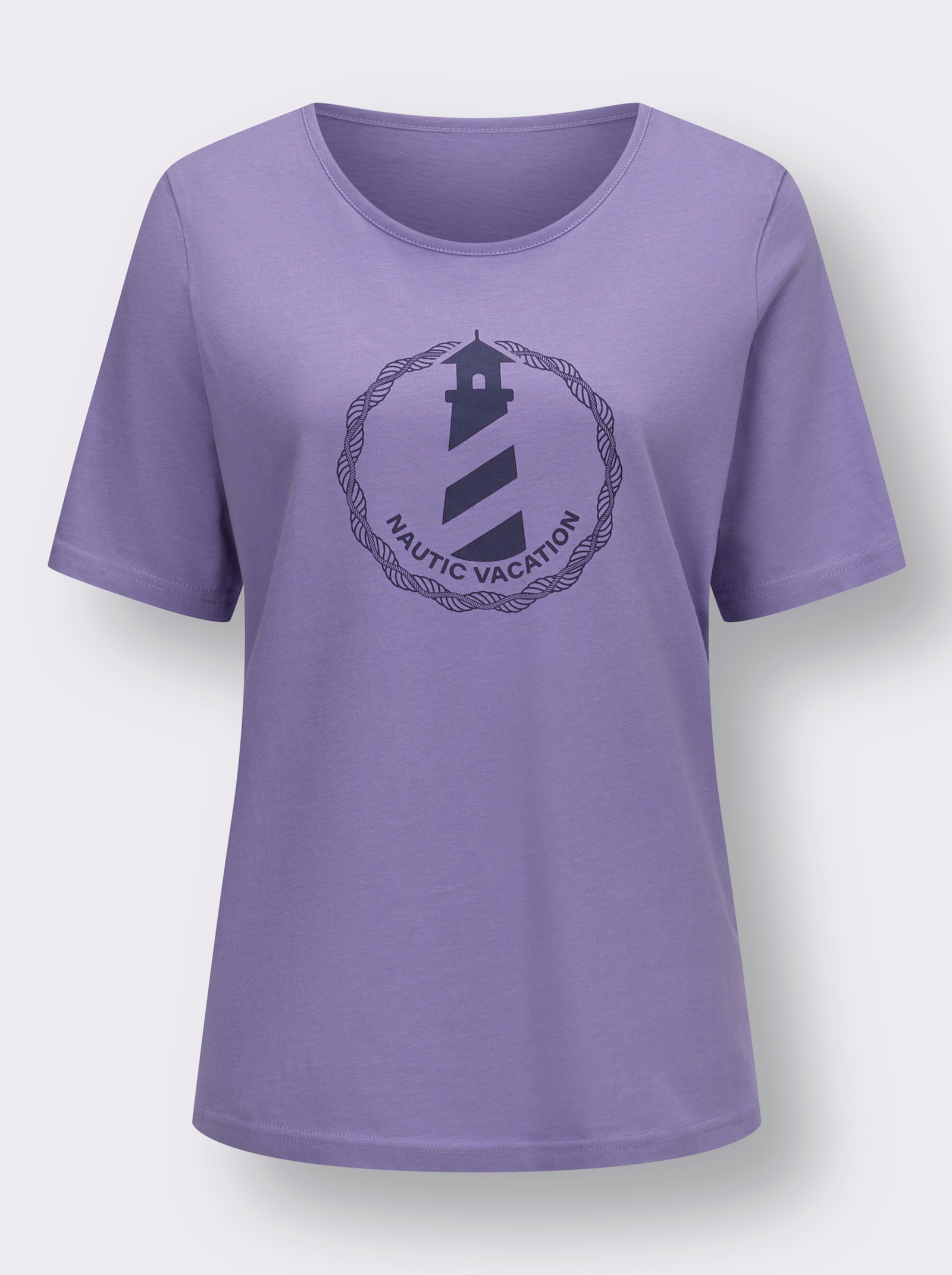 Tričko, krátke rukávy, maják - Levanduľová – námornícka modrá