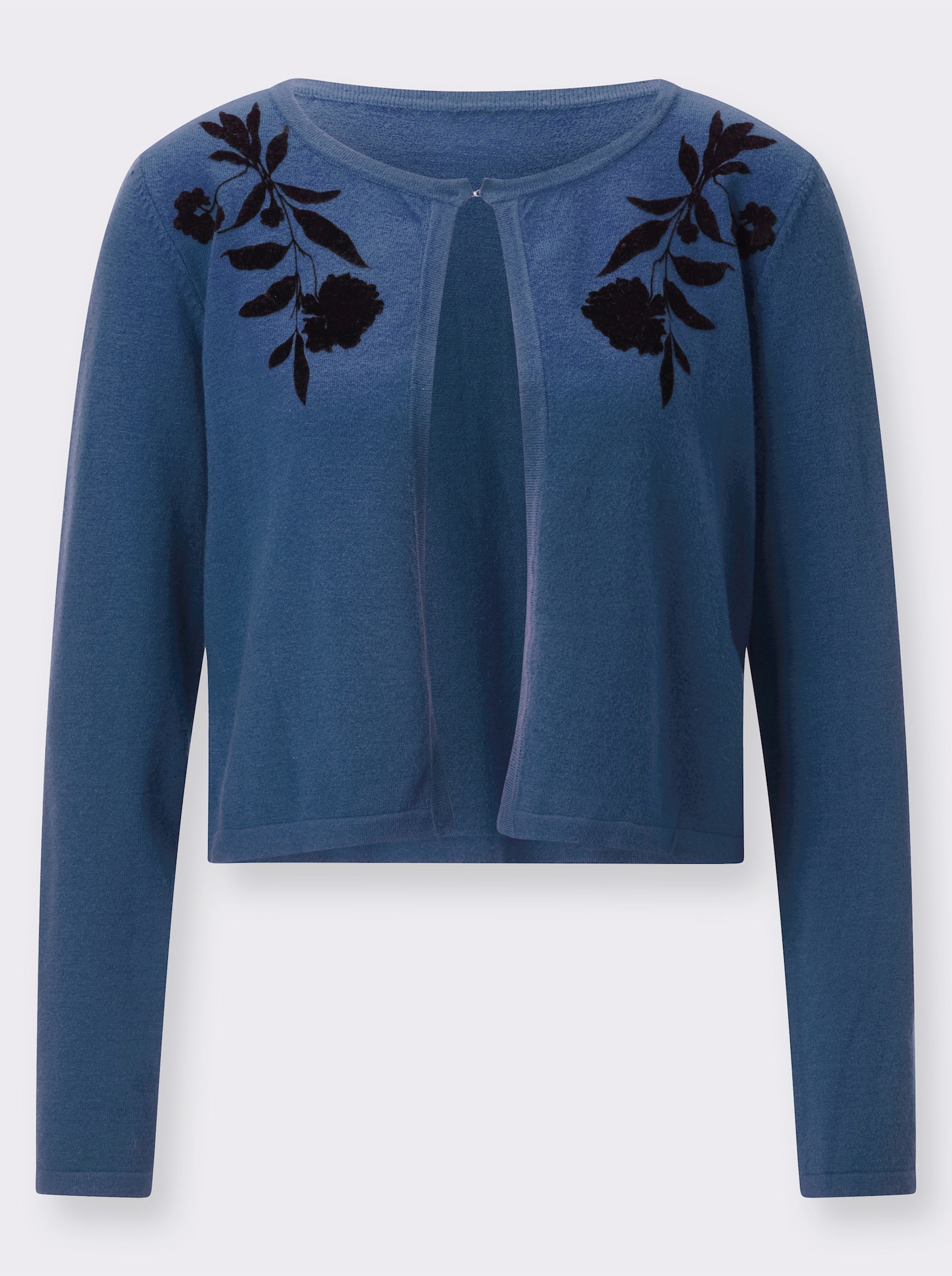 Cardigan mit einem Hakenverschluss - jeansblau