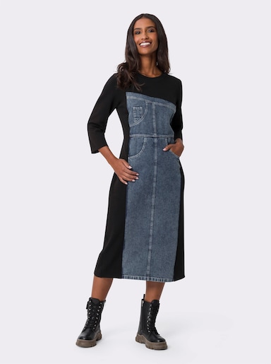 heine Freizeitkleid mit Taschen - schwarz