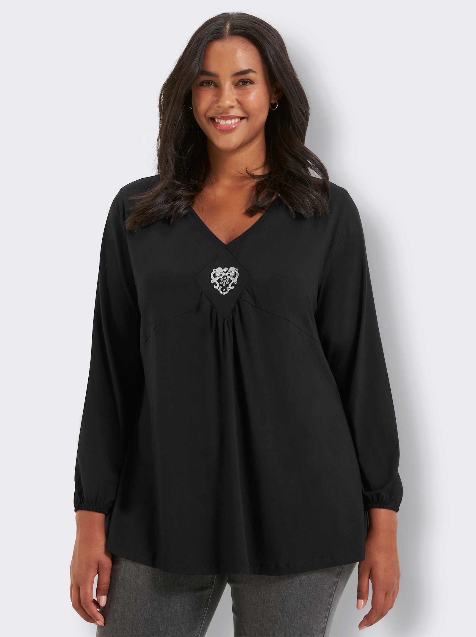 Longshirt - schwarz