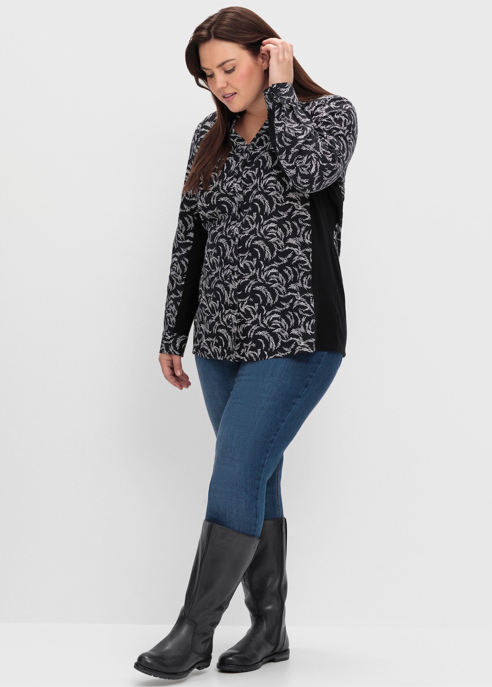 sheego Weitschaftstiefel - schwarz