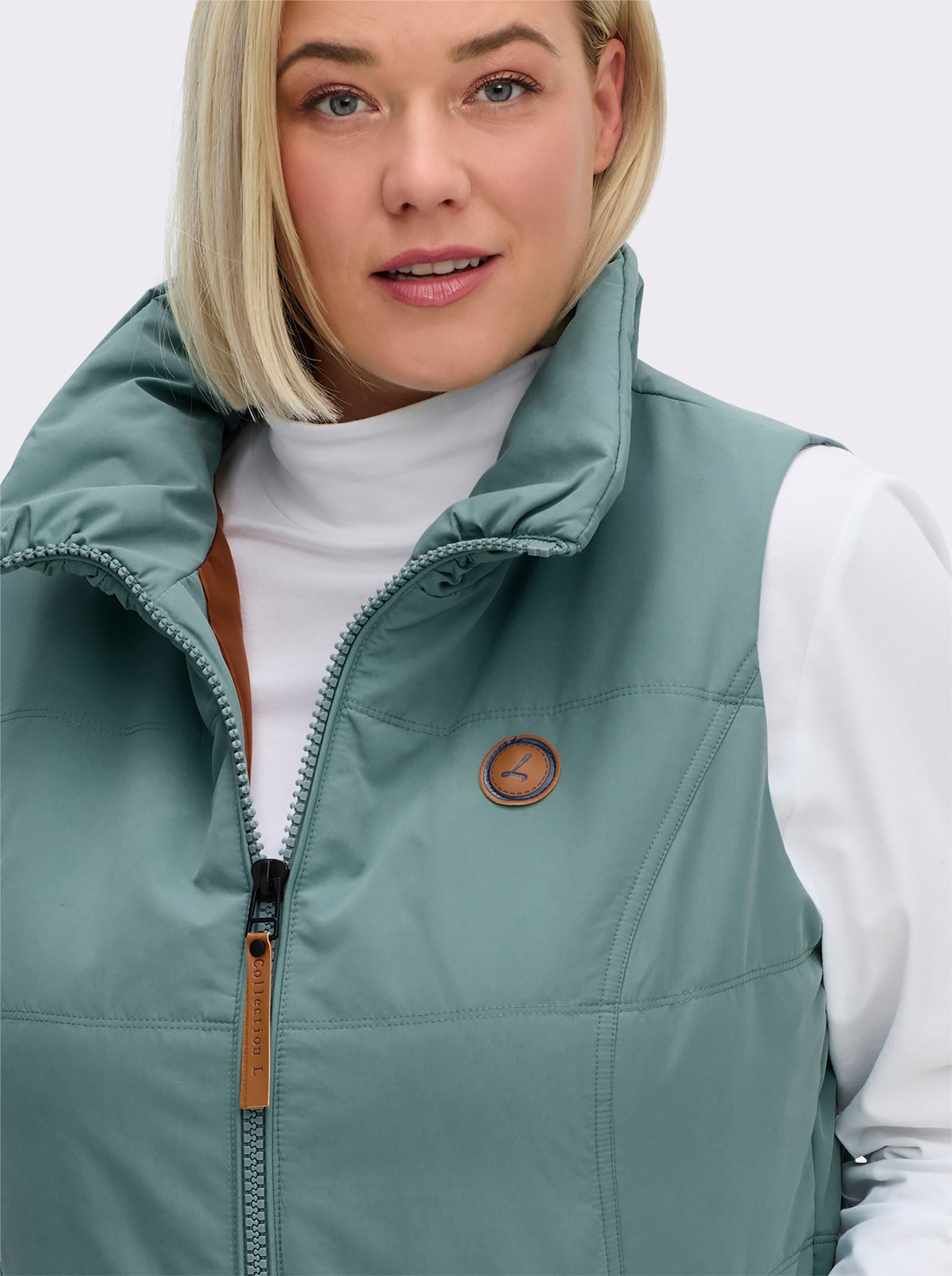 Steppweste in Microfaser-Qualität - jade