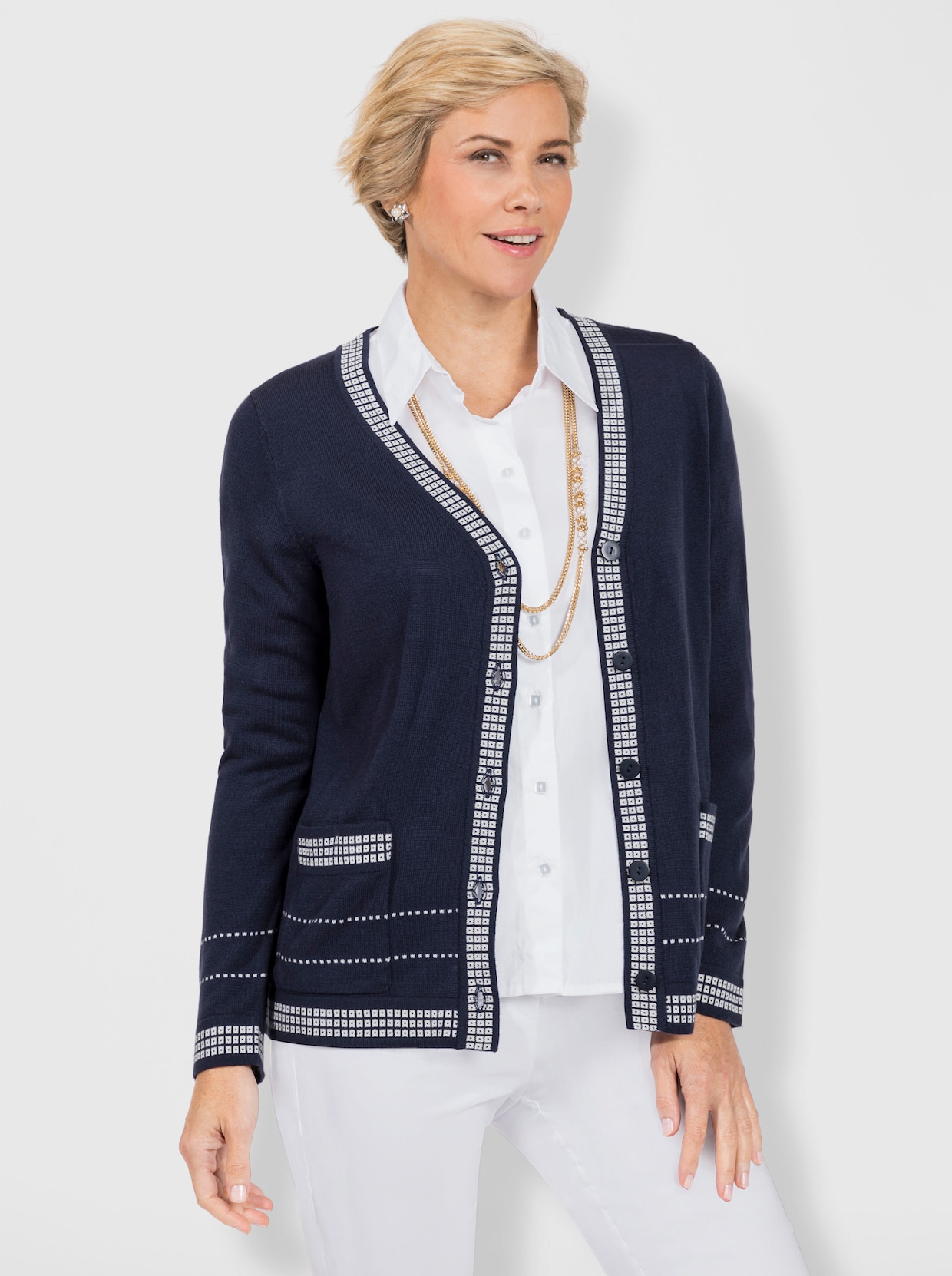 Strickjacke - marine