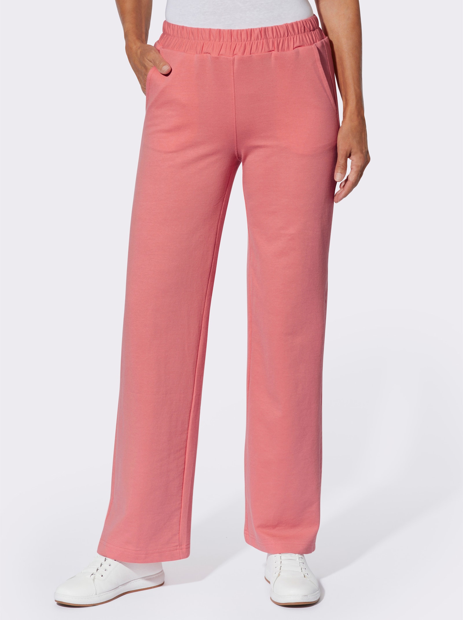 Sweathose in weiter Schlupfform - flamingo