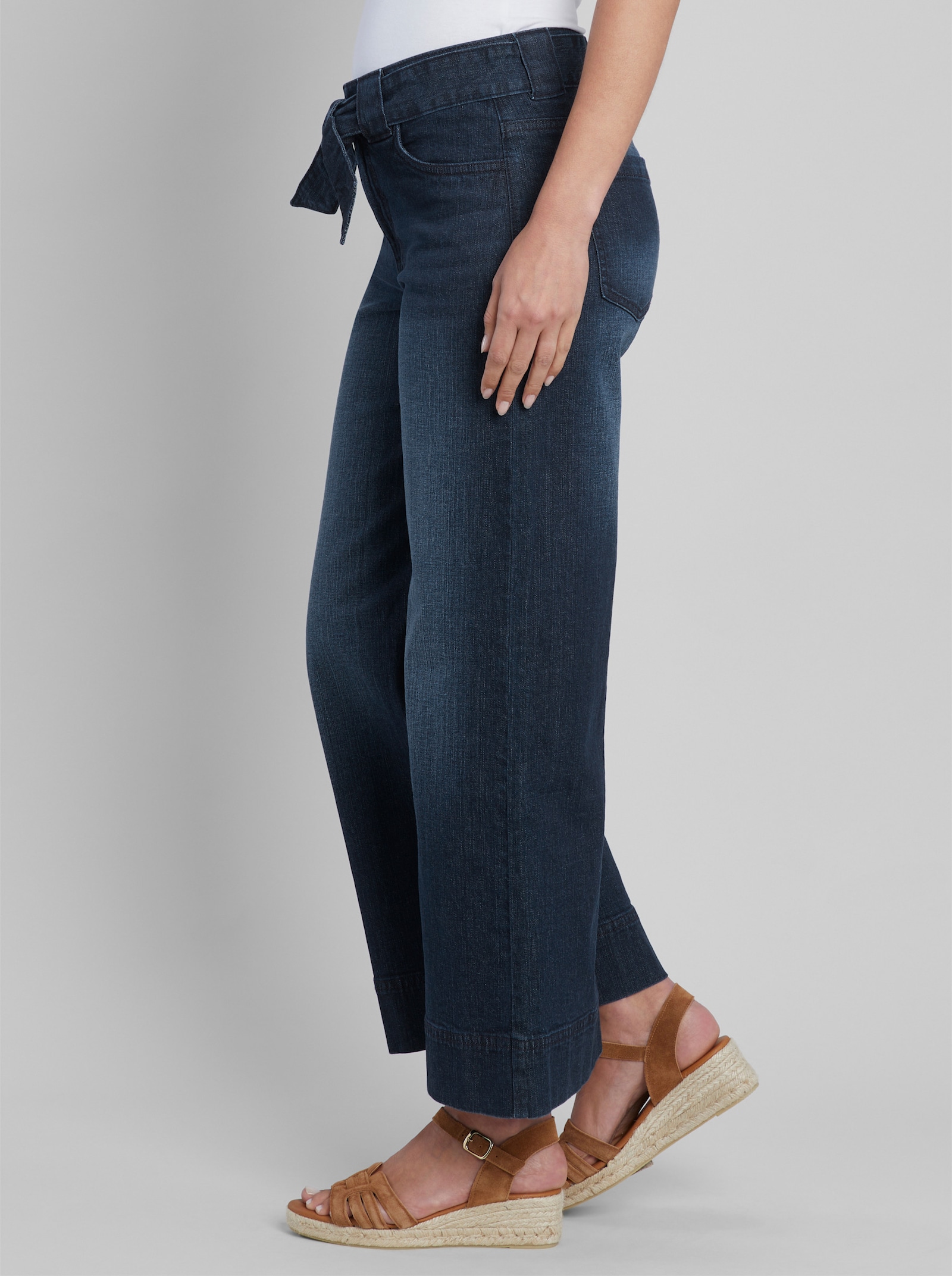 heine 5-Pocket-Jeans mit Bindegürtel - dark blue