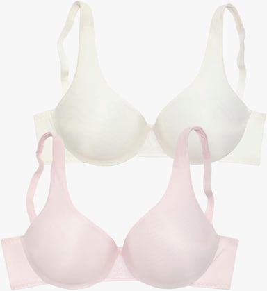 Nuance by Lascana T-Shirt-BH - rosé+creme