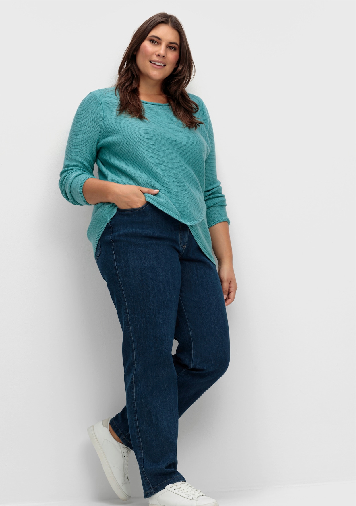 5-Pocket-Jeans mit Stretch-Anteil - blue-stone-washed