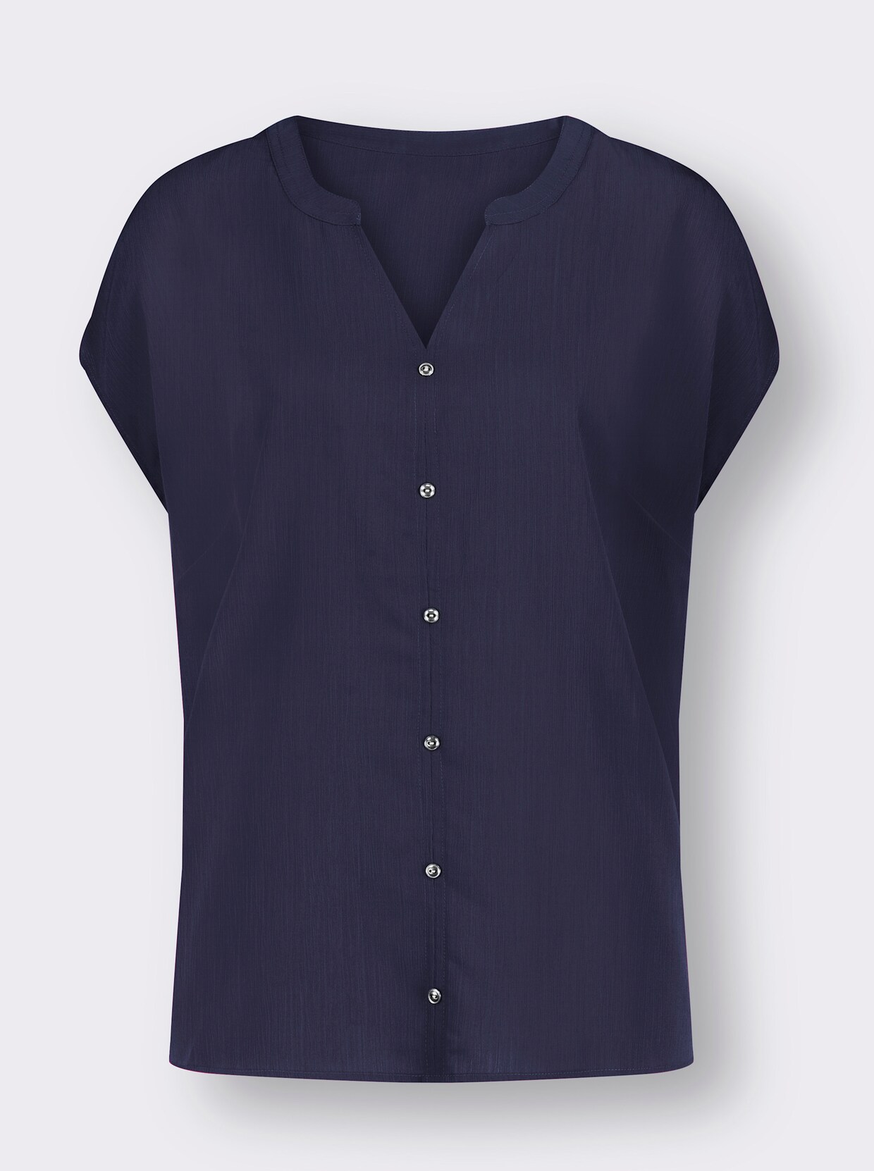 Comfortabele blouse - nachtblauw