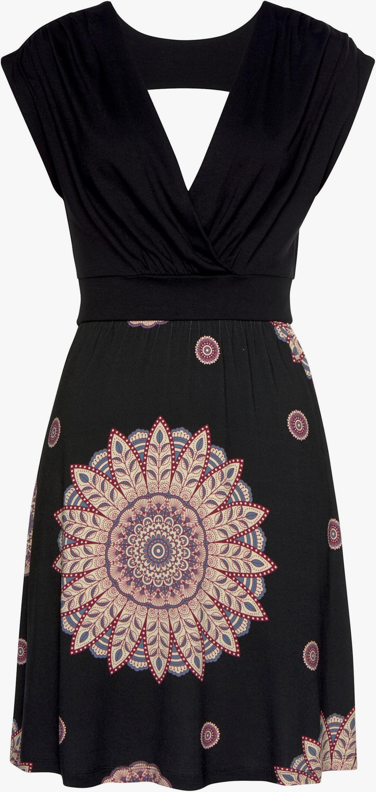 Beachtime Sommerkleid - schwarz-bedruckt