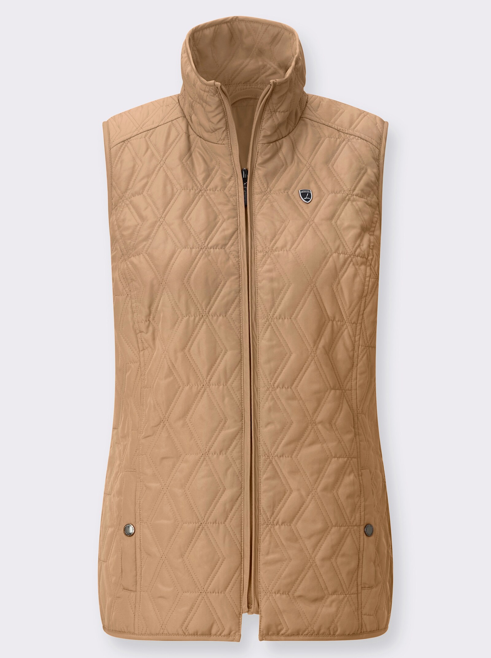 Steppweste mit wärmendem Fleecefutter - camel