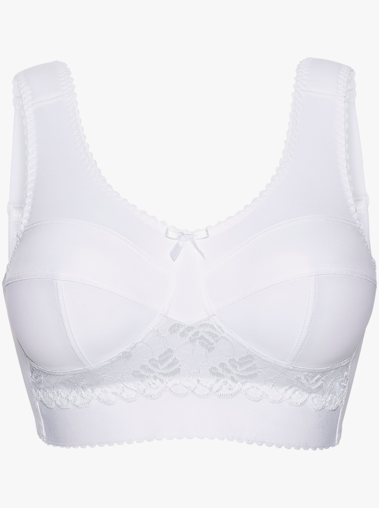 wäschepur Entlastungs-BH ohne Bügel , elastisches Unterbrustband - weiß