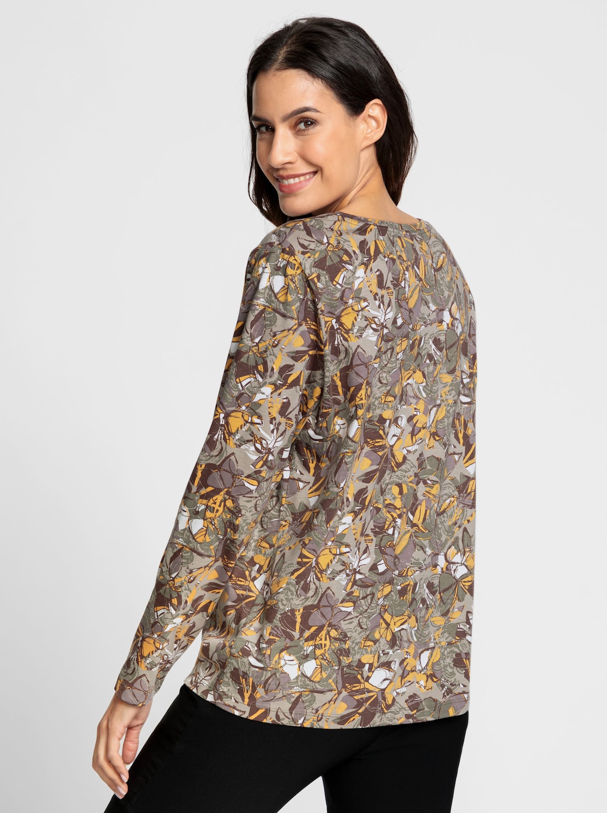 Print-Shirt - khaki-bedruckt