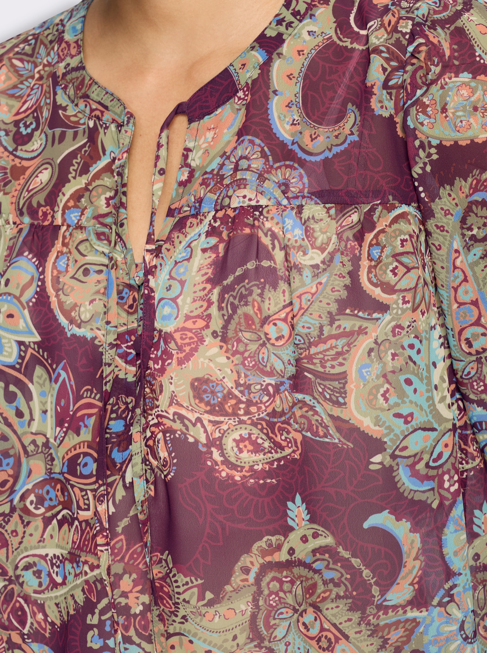 heine Druckbluse mit Paisley-Print - burgund-bedruckt