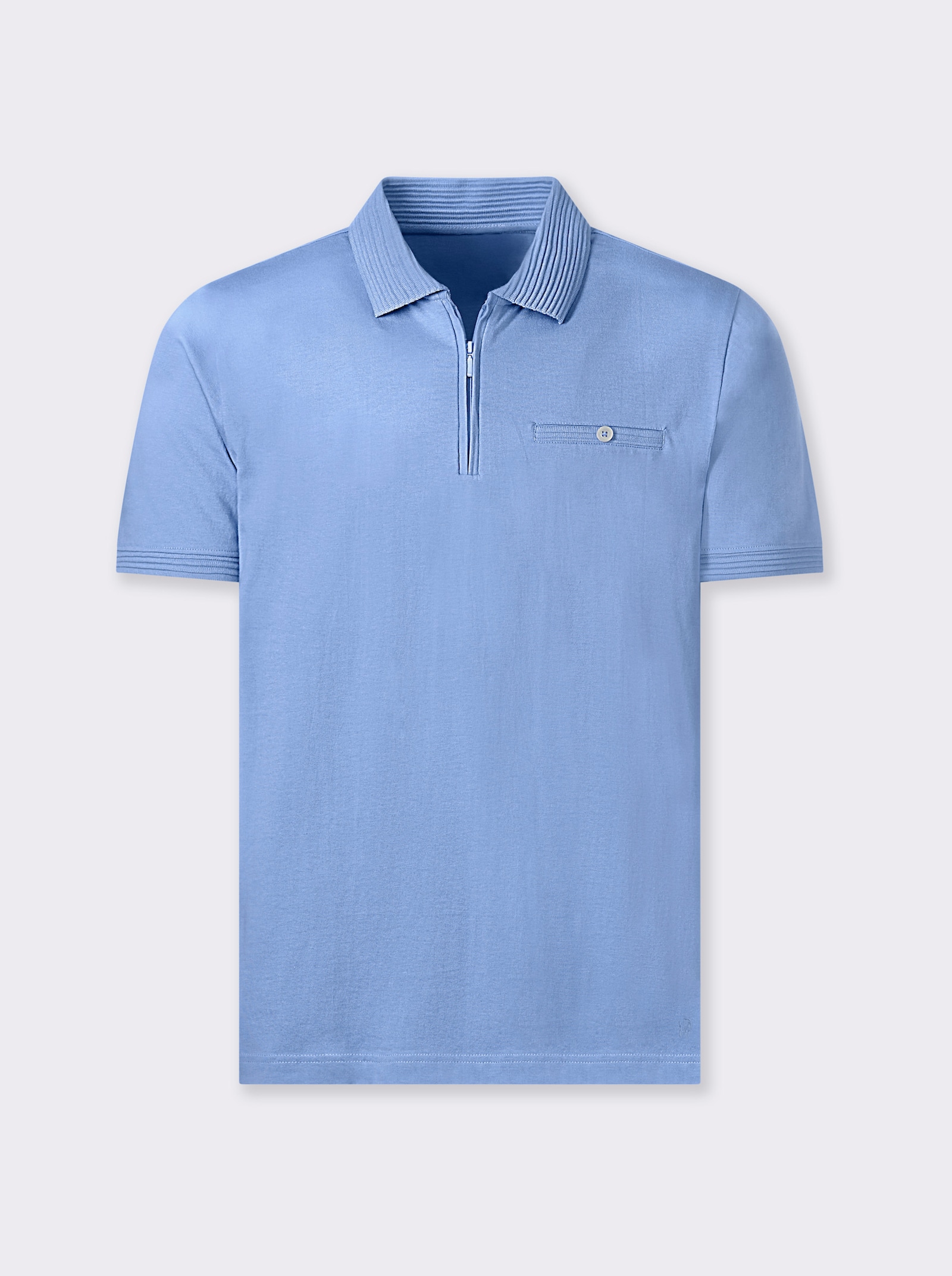 Marco Donati Kurzarmshirt mit Reißverschluss - bleu