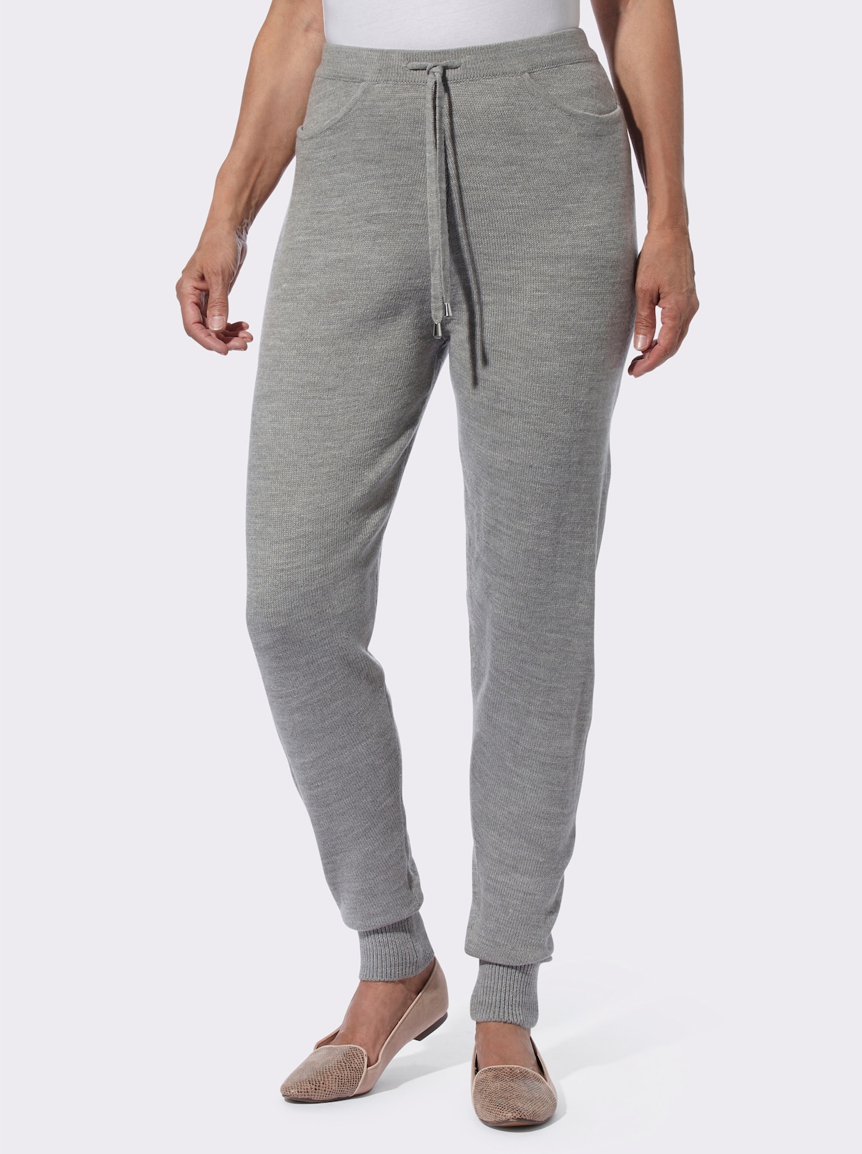 Jogg Pants - grau-meliert