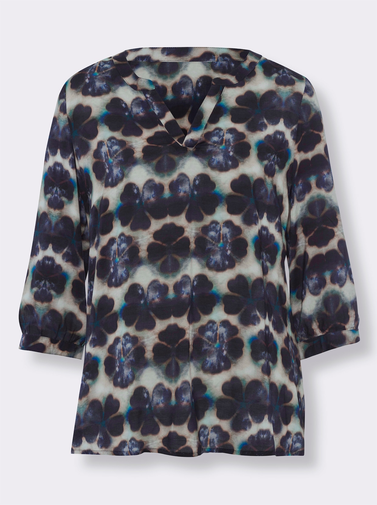 heine Blouse met print - marine/kalkmint bedrukt