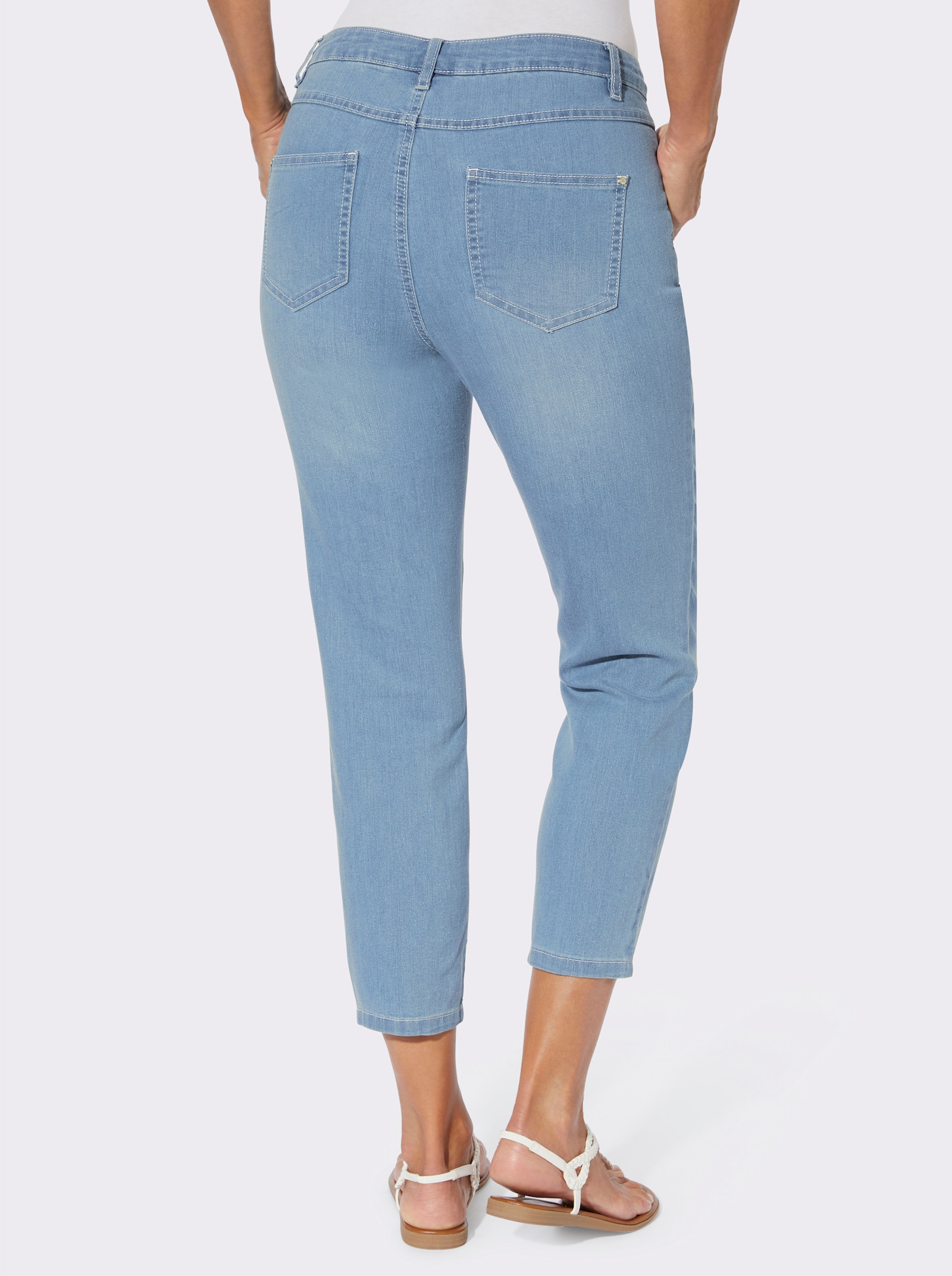 7/8-Jeans mit Stretch-Anteil - blue-bleached