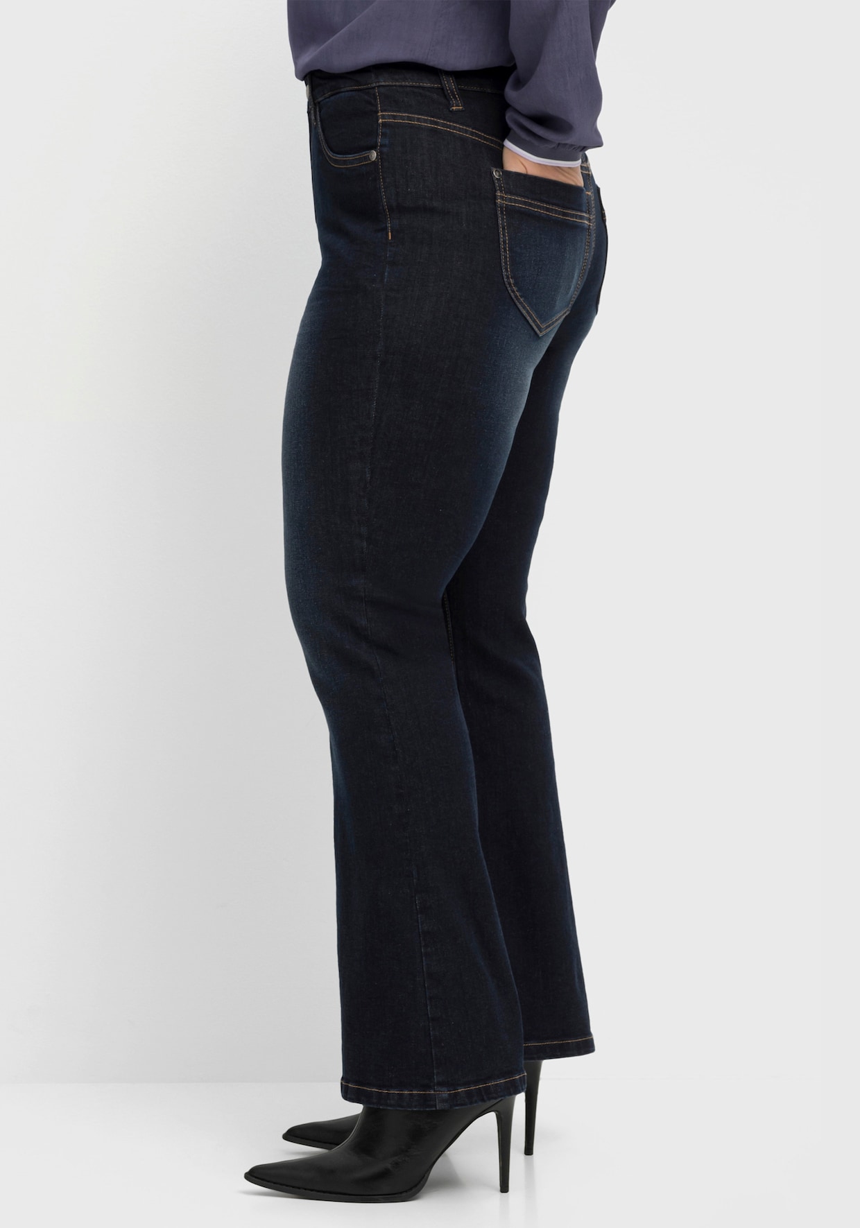 sheego Bootcut jeans - dark blue denim