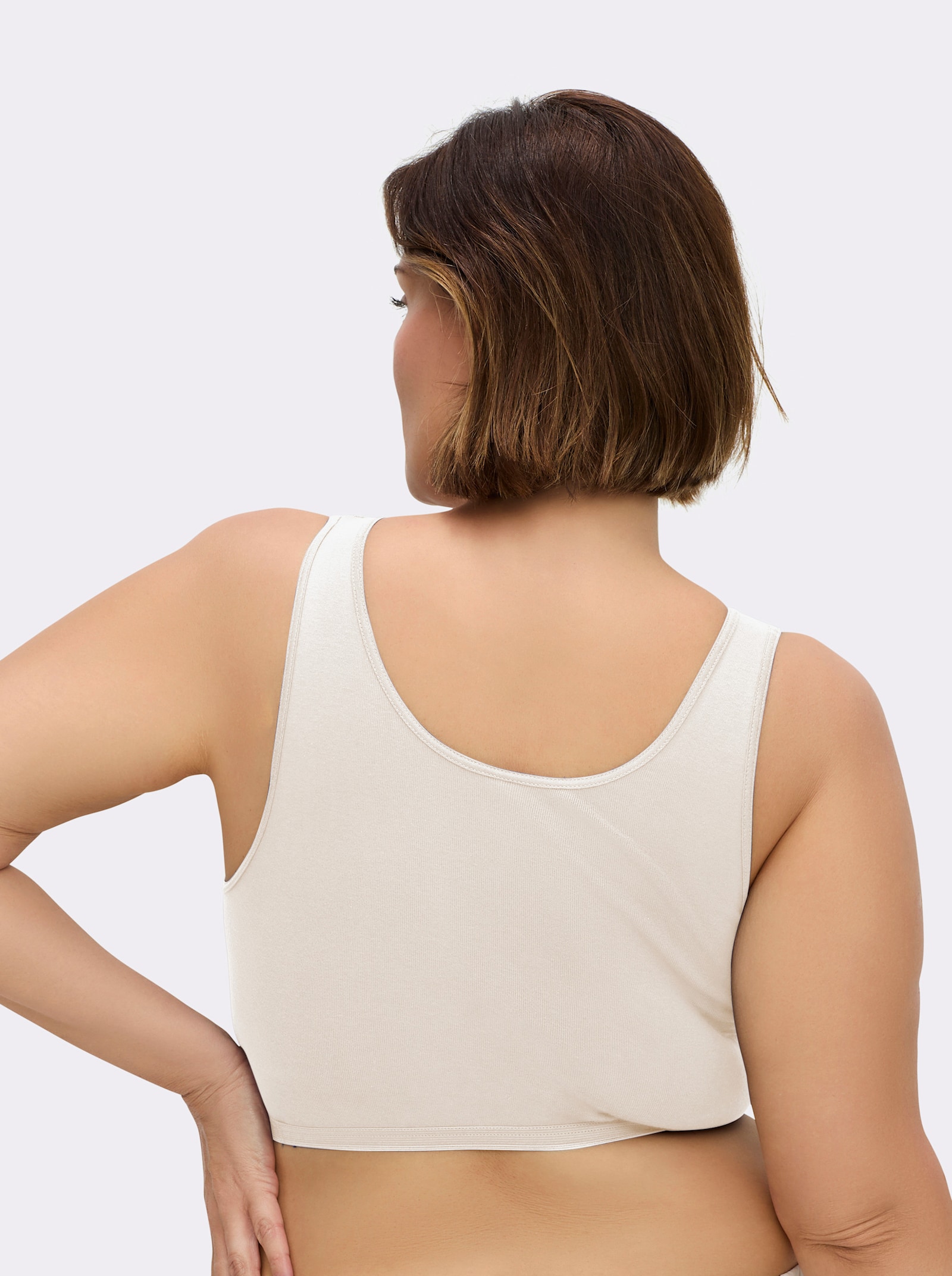 Speidel Bustier ohne Seitennähte - mauve + schwarz + champagner