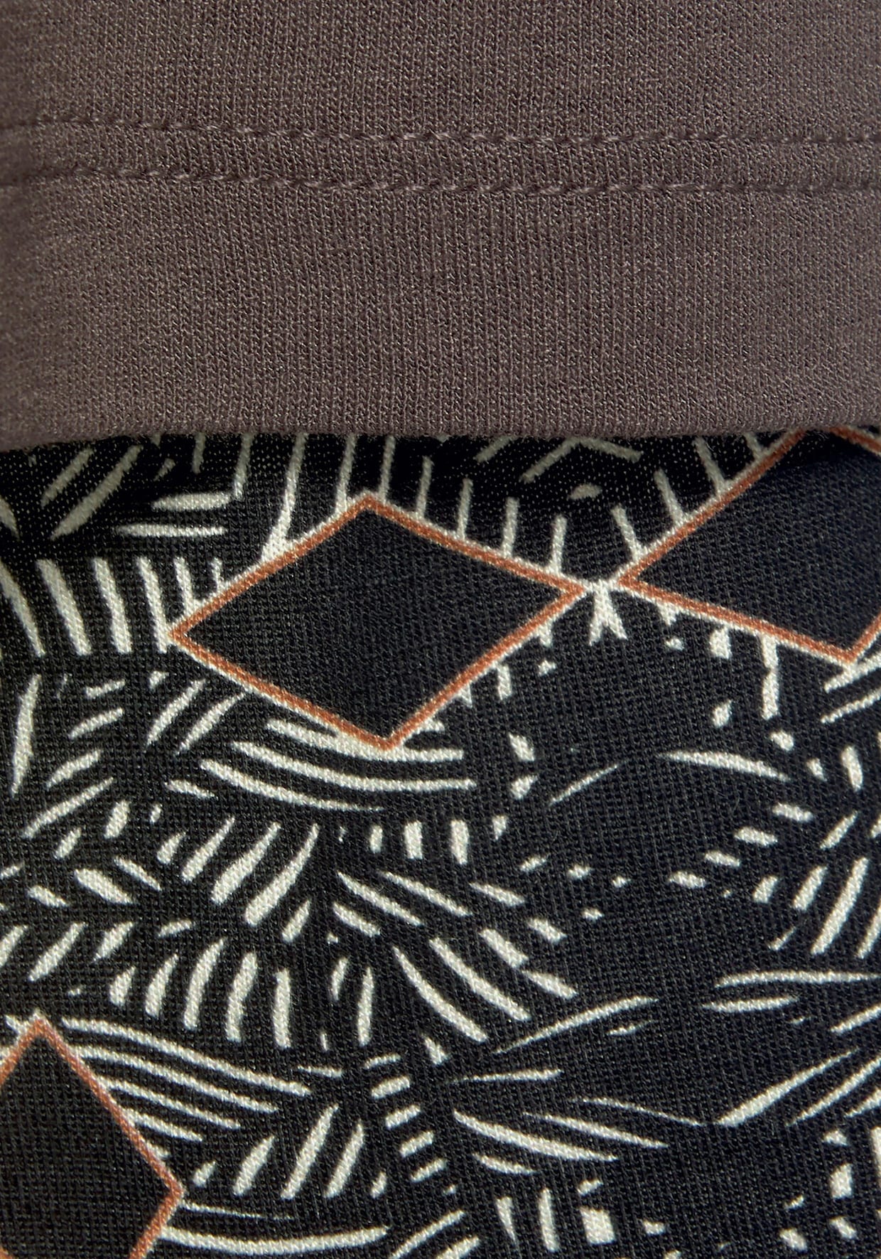 LASCANA Pyjama court - marron à motifs