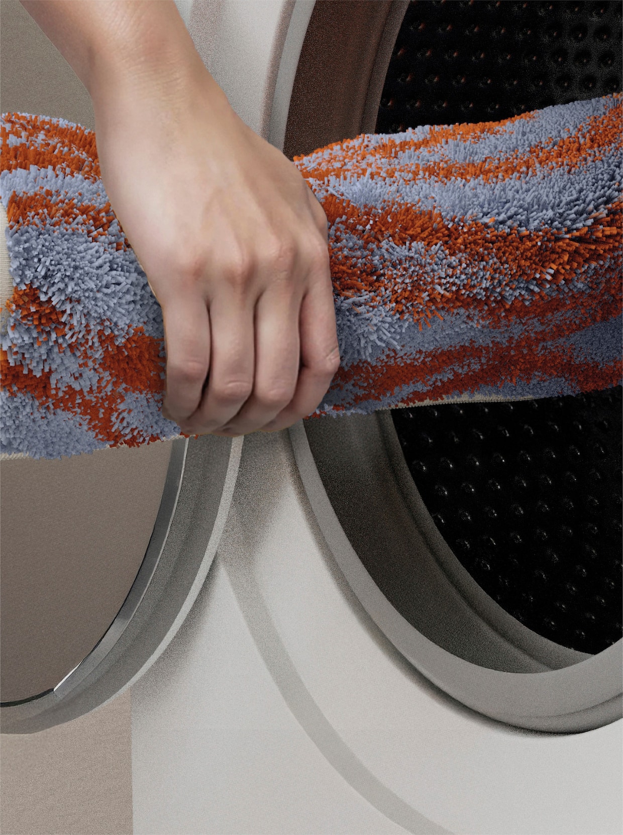 Grund Badematte - orange-grau