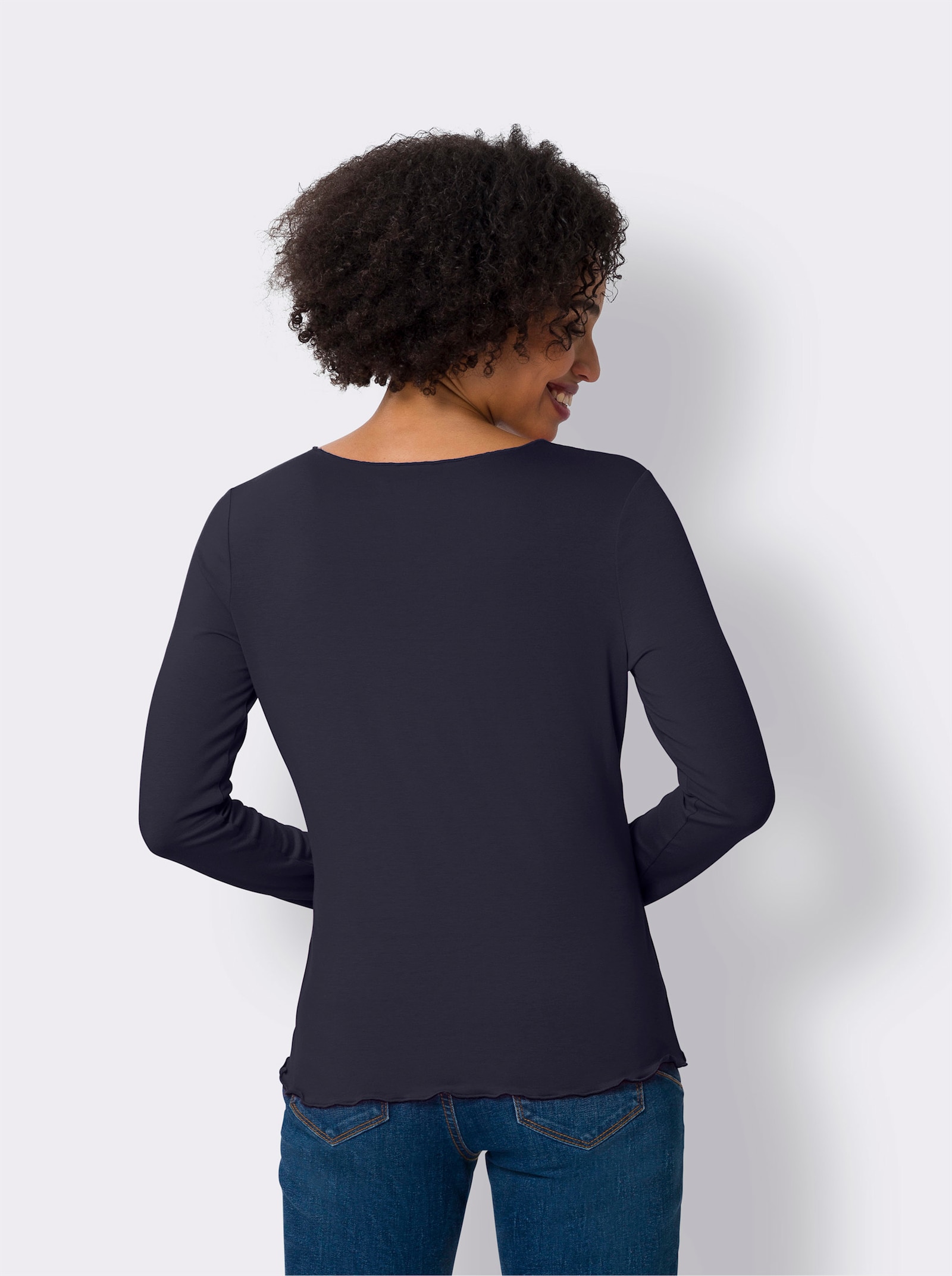 heine Shirt-Set in Viskose-Qualität - marine-ecru