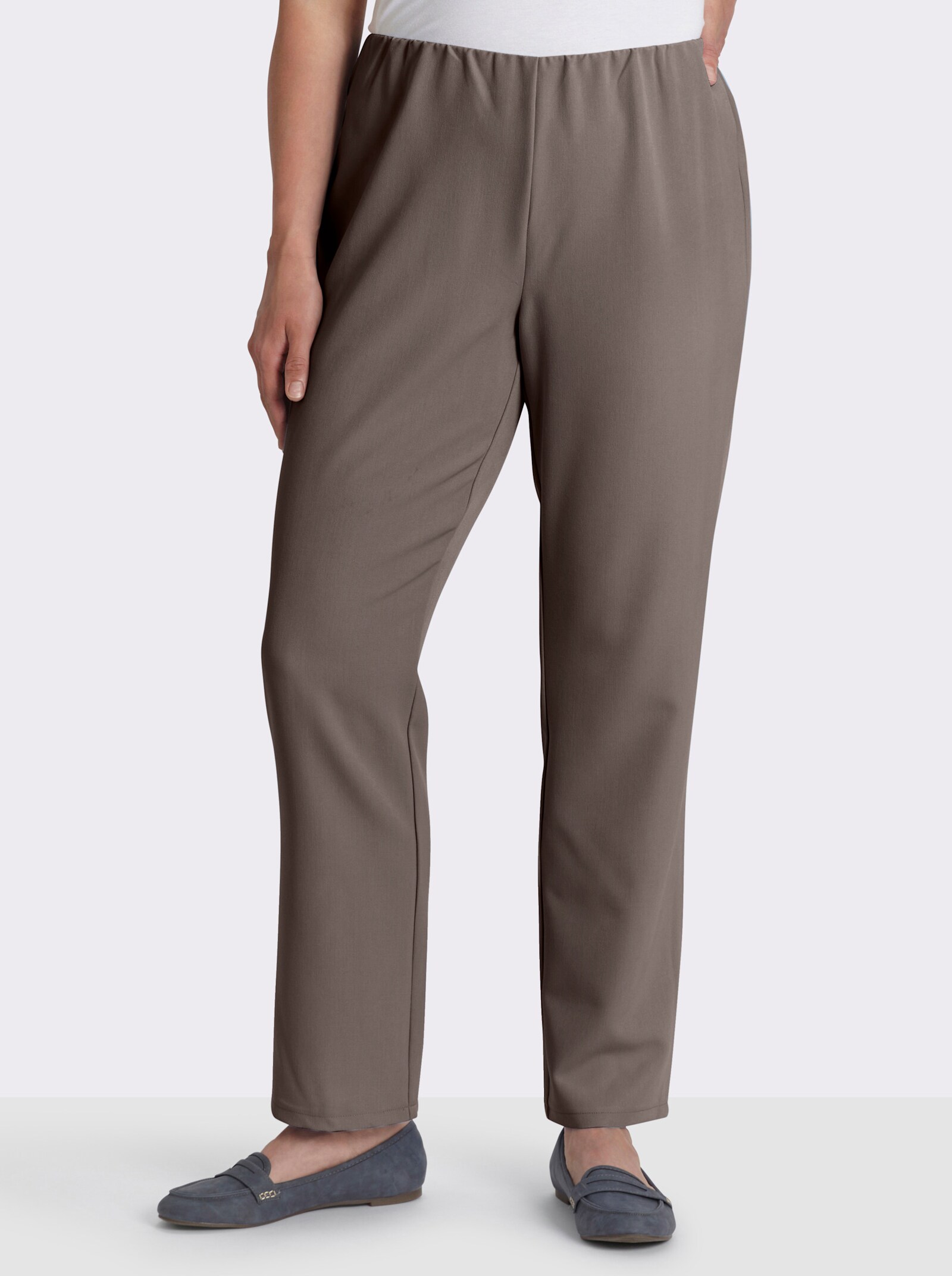 Stretch-Hose mit innenliegendem Dehnbund - taupe