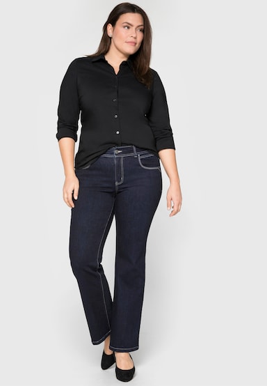 sheego Stretchbluse - schwarz
