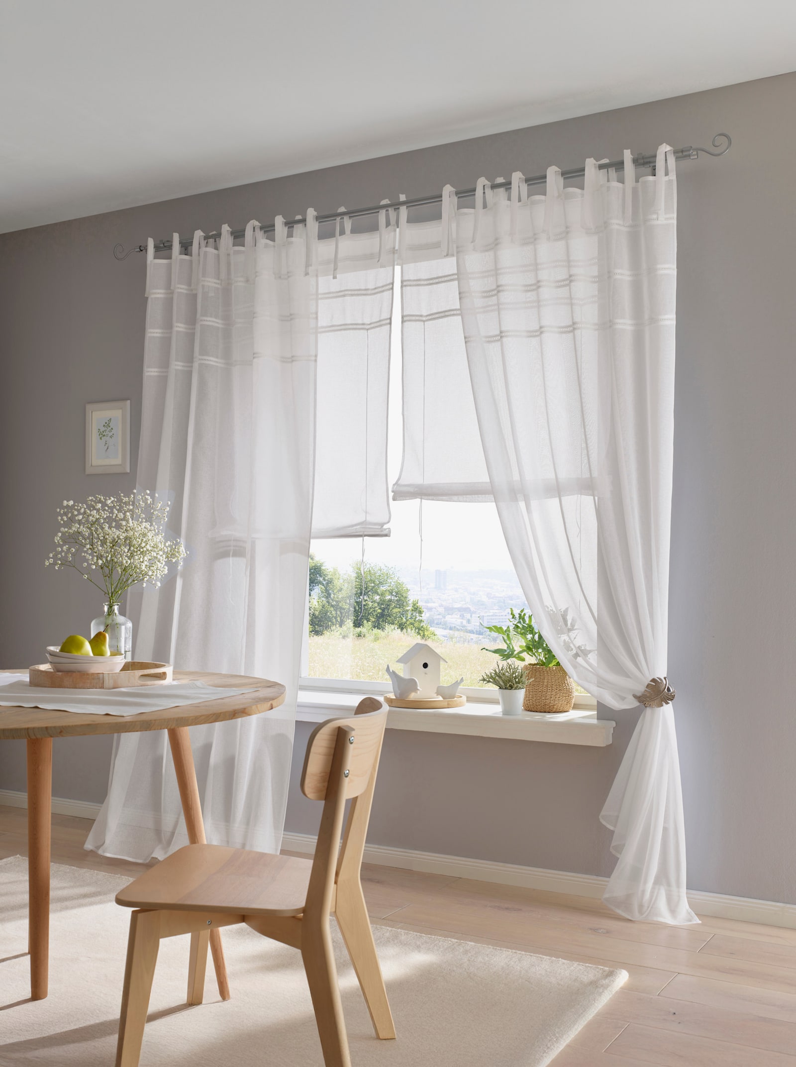 heine home bandjesrolgordijn - wit