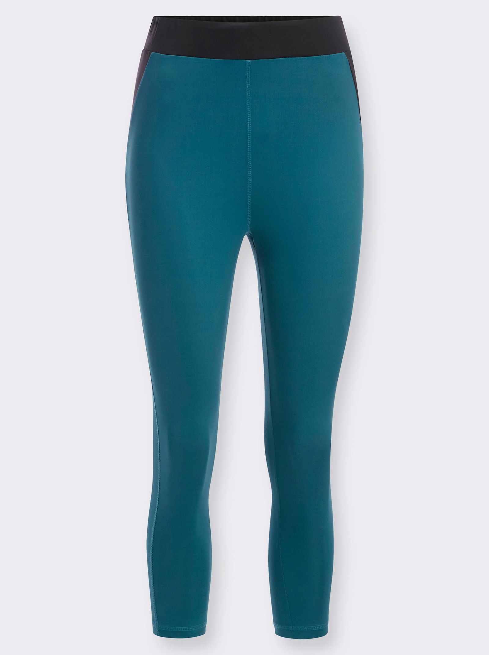 Legíny z prodyšného materiálu - petrolejová-černá