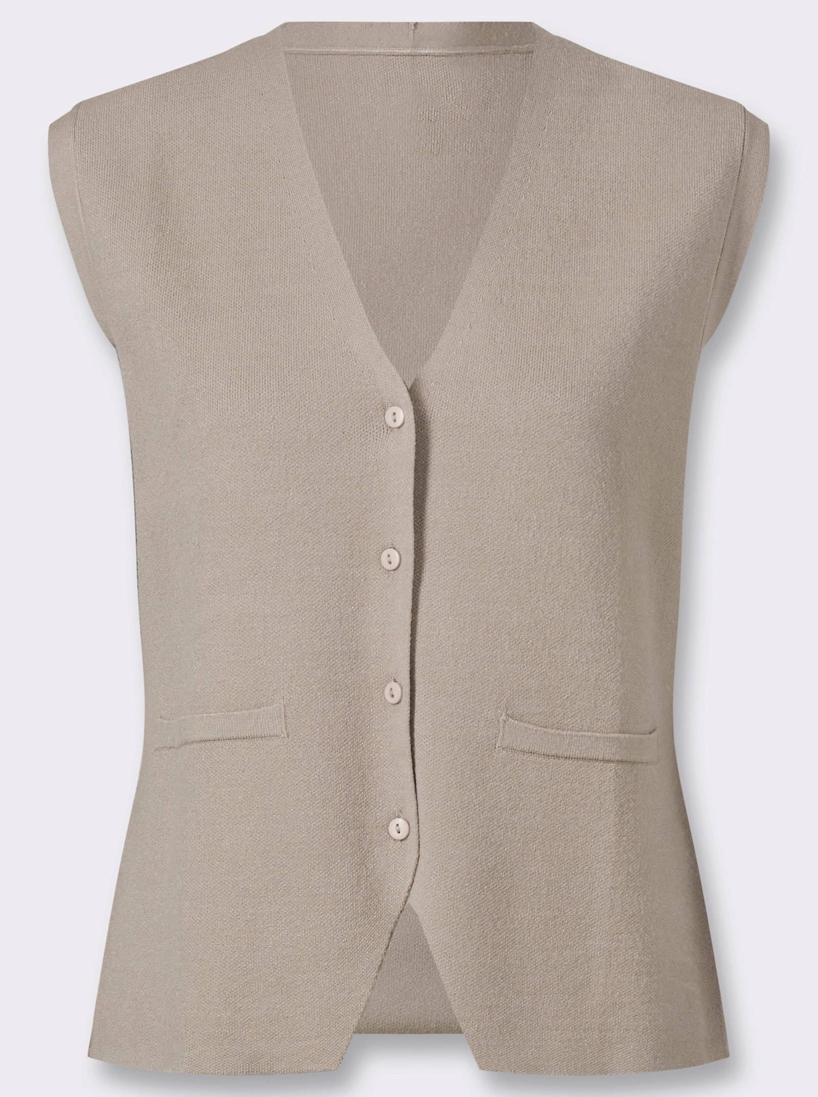 heine Strickweste mit imitierten Taschen - sesam