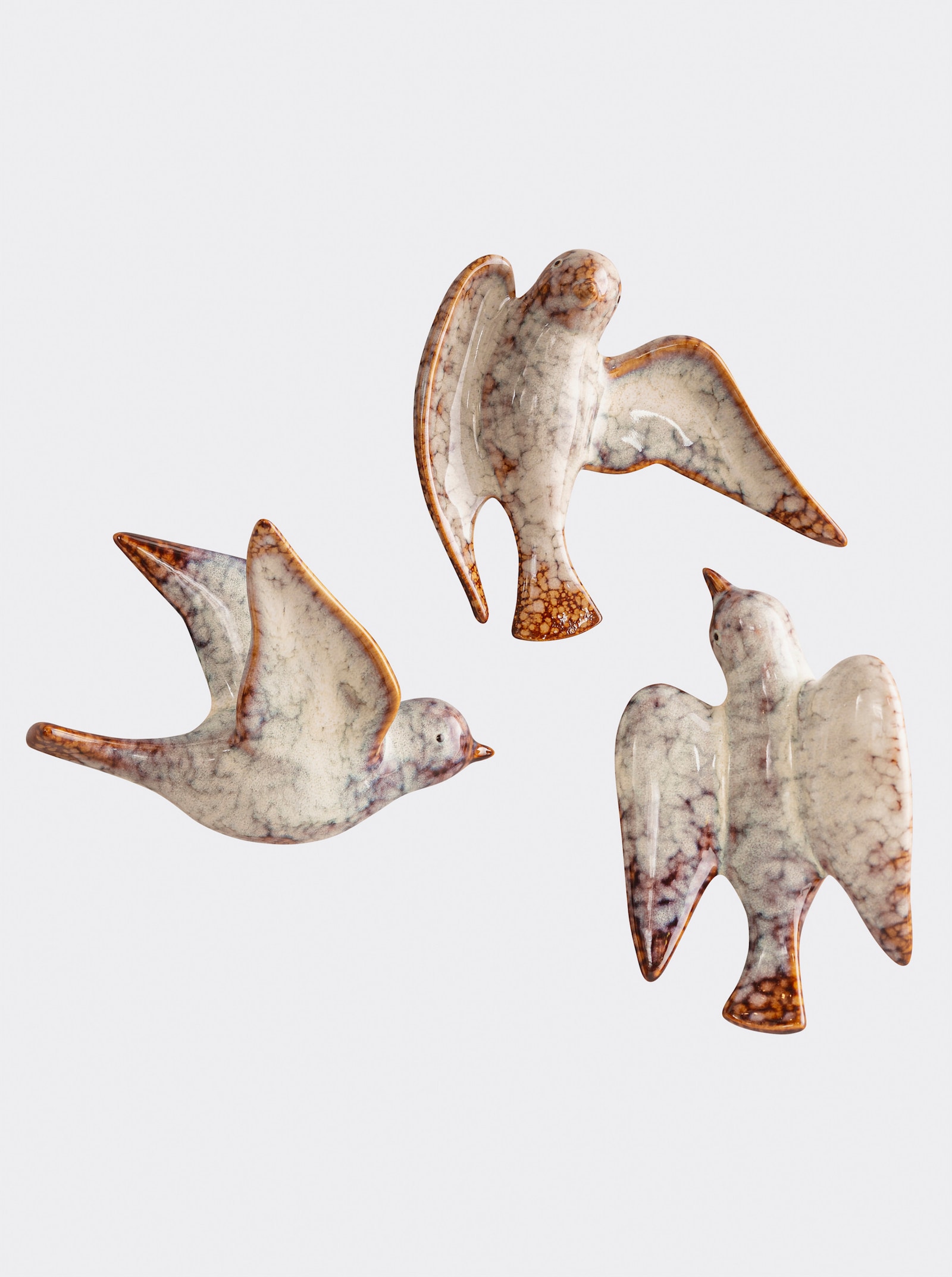 heine home Wanddecoratie vogels - grijs/bruin gemêleerd