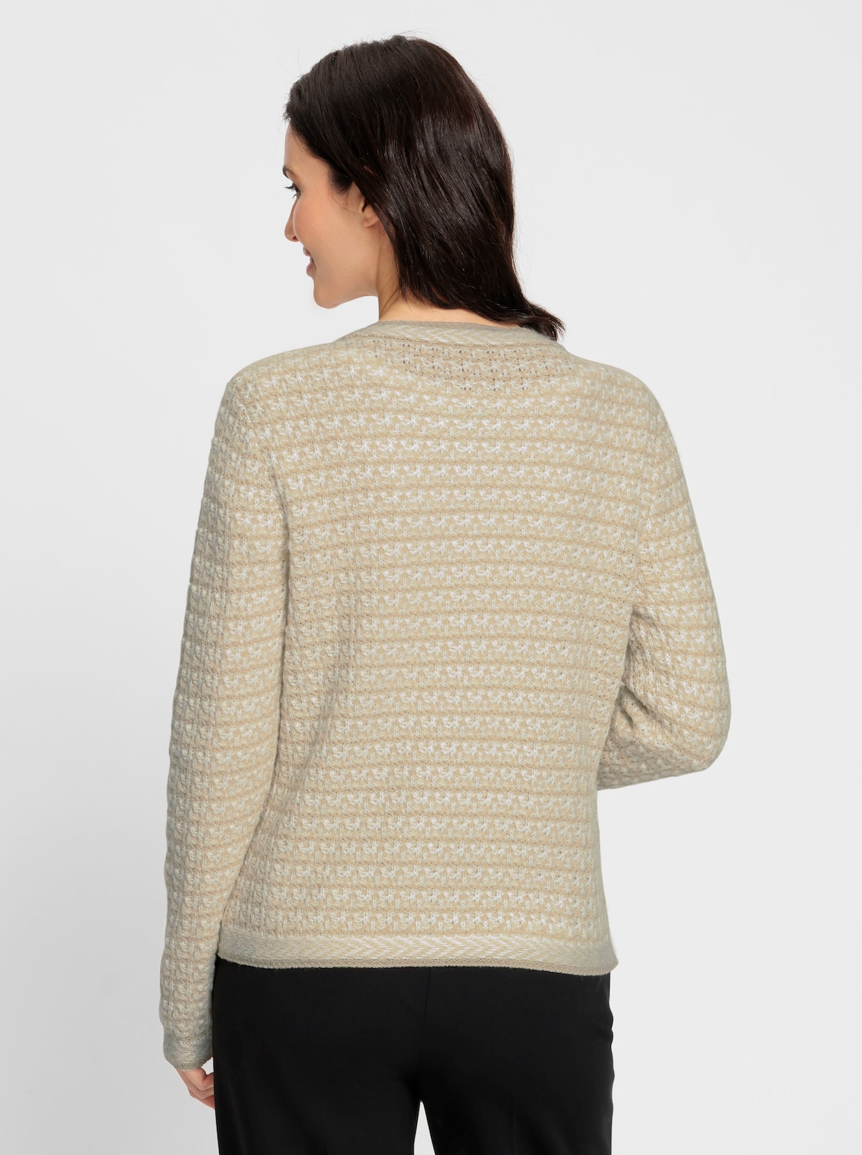Strickjacke - ecru