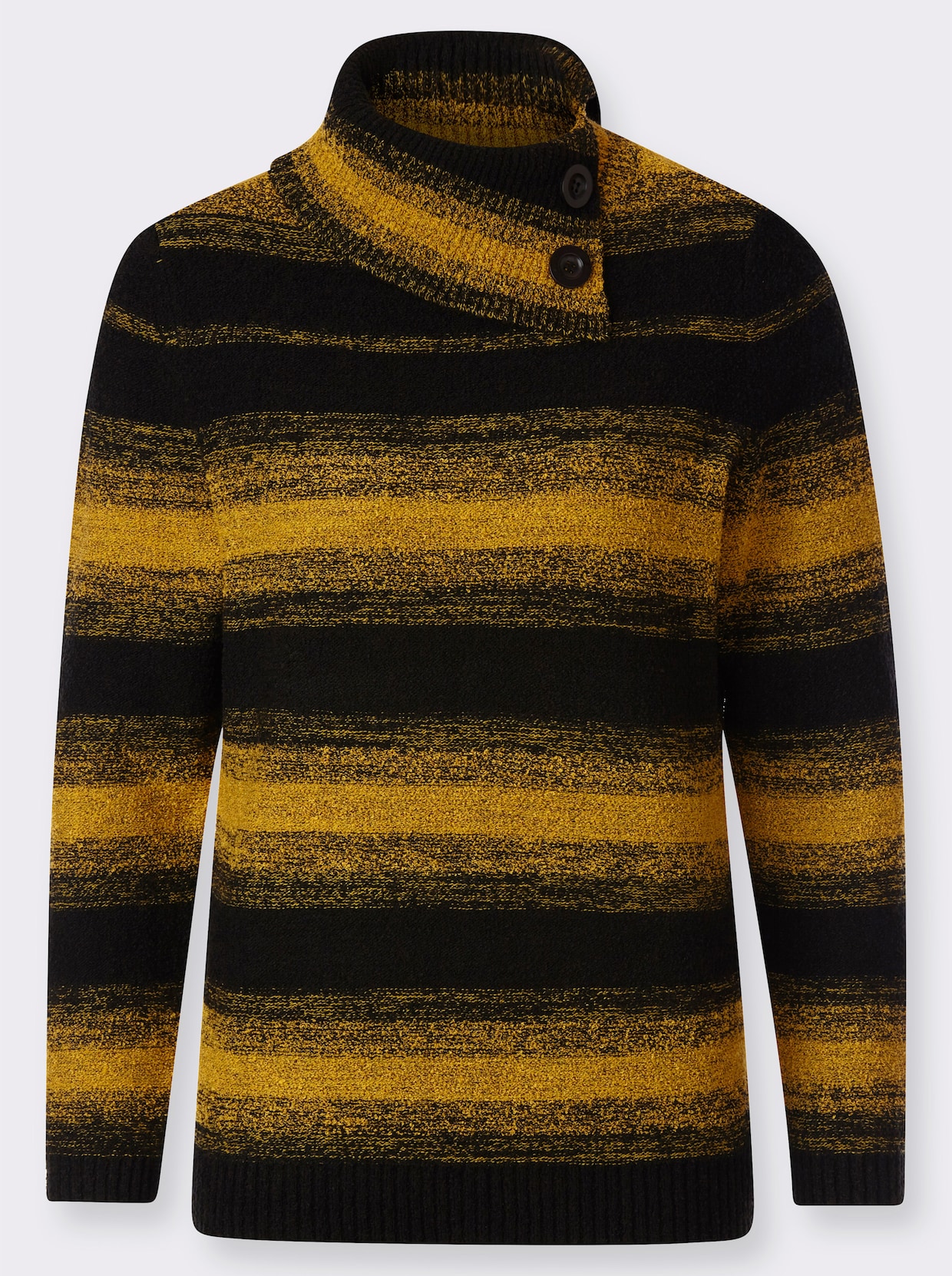 Pullover - oker/zwart gestreept