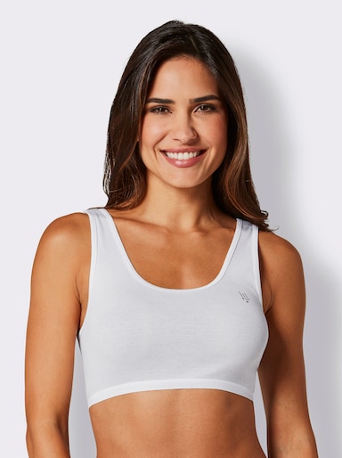 Speidel Bustier ohne Seitennähte - 3 Stück weiß