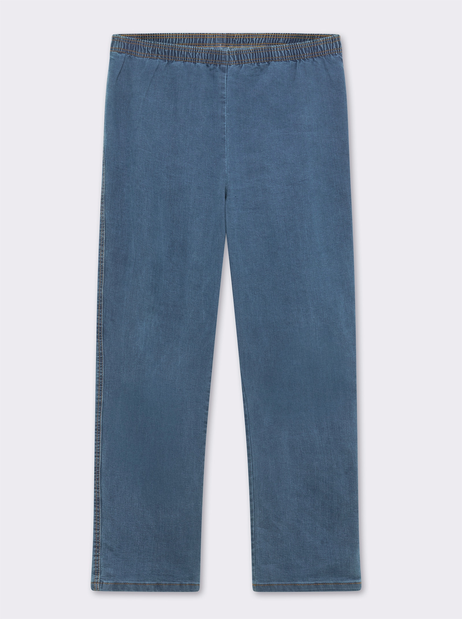 Stretch-Jeans mit Rundum-Dehnbund - blue-bleached