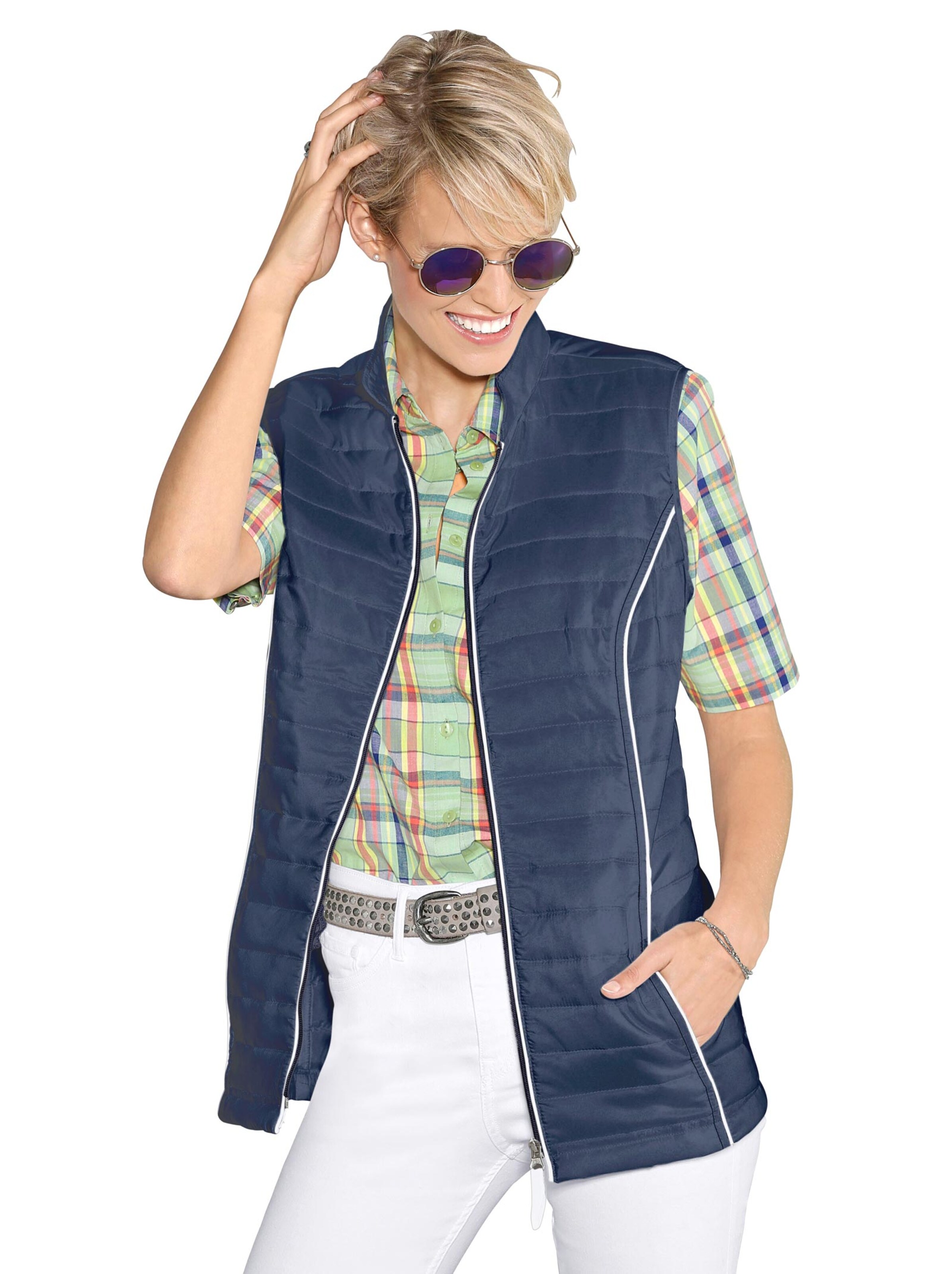 Weste - marine-weiß